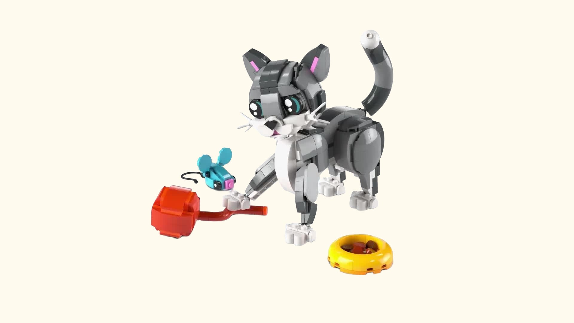 Creator 3in1 Playful Cat Figure, Toy Animal Set 31163