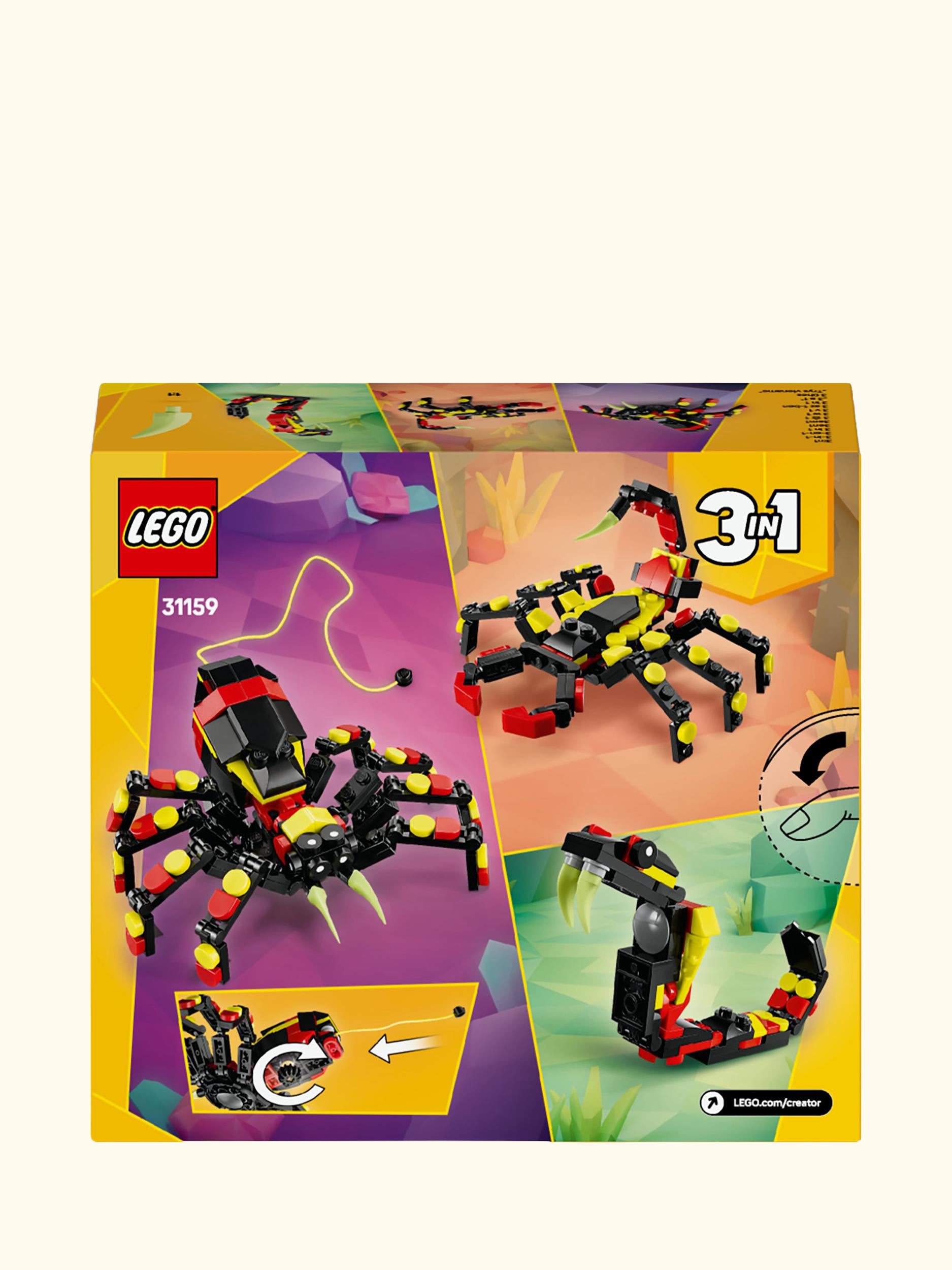 Creator 3in1 Wild Animals: Surprising Spider Toy 31159