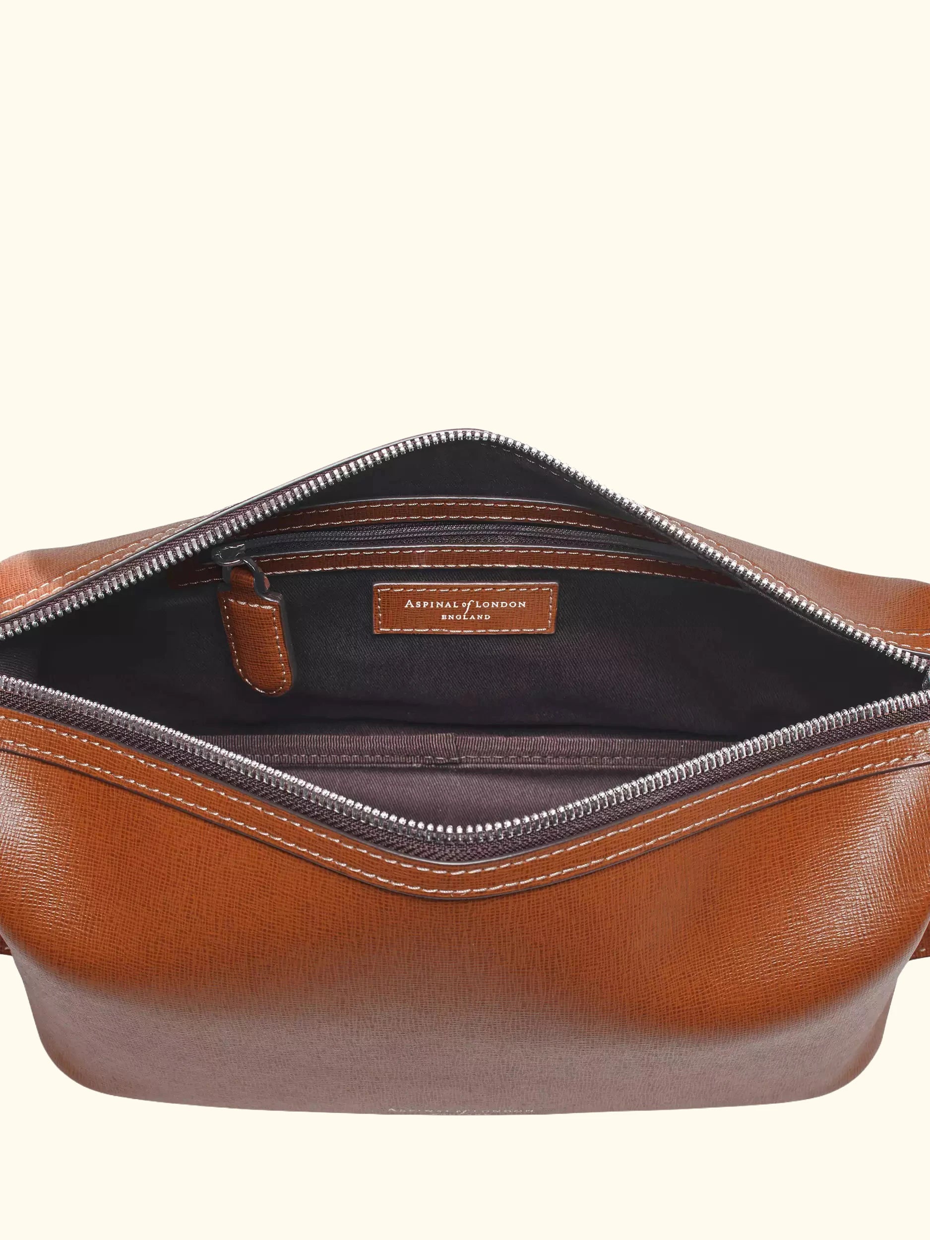 Aspinal of London Leather Reporter Wash Bag