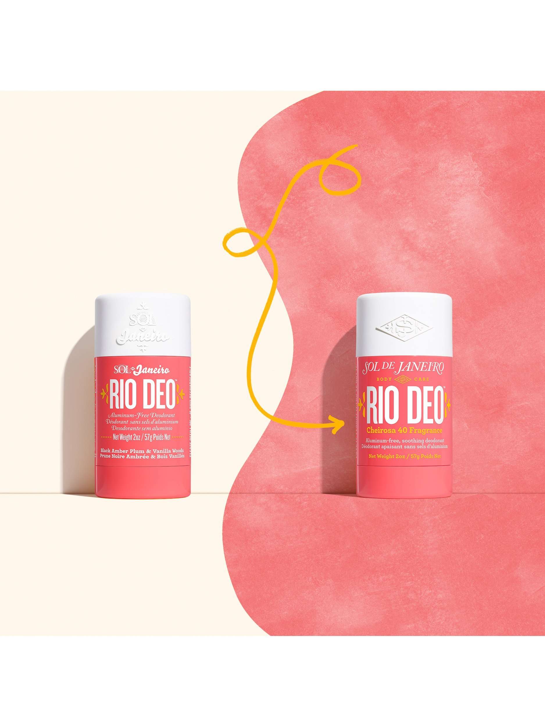 Rio Deo Aluminum-Free Deodorant Cheirosa 40 Refill, 57g