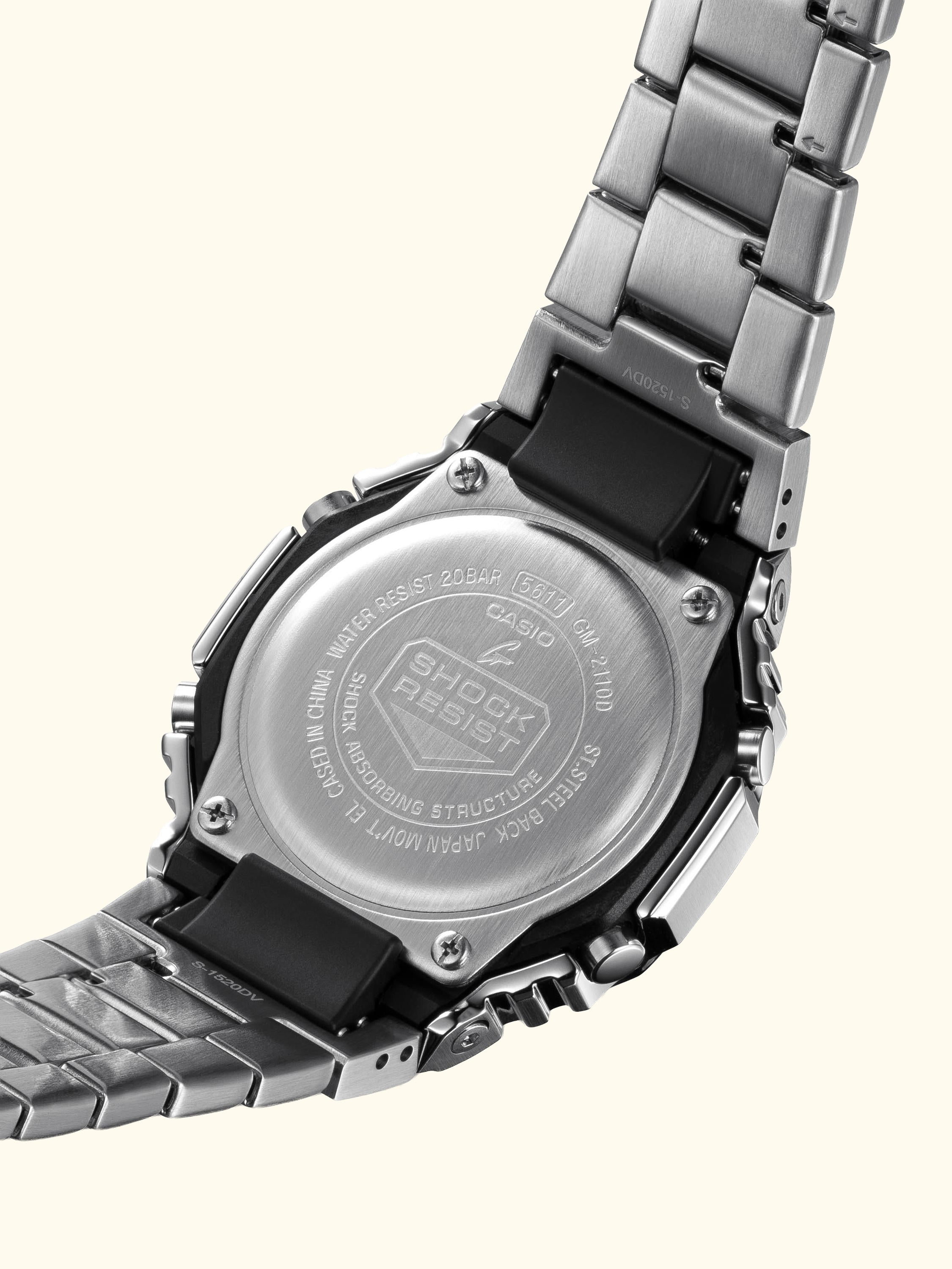 G-SHOCK World Time Bracelet Strap Watch, Silver/Ice Blue