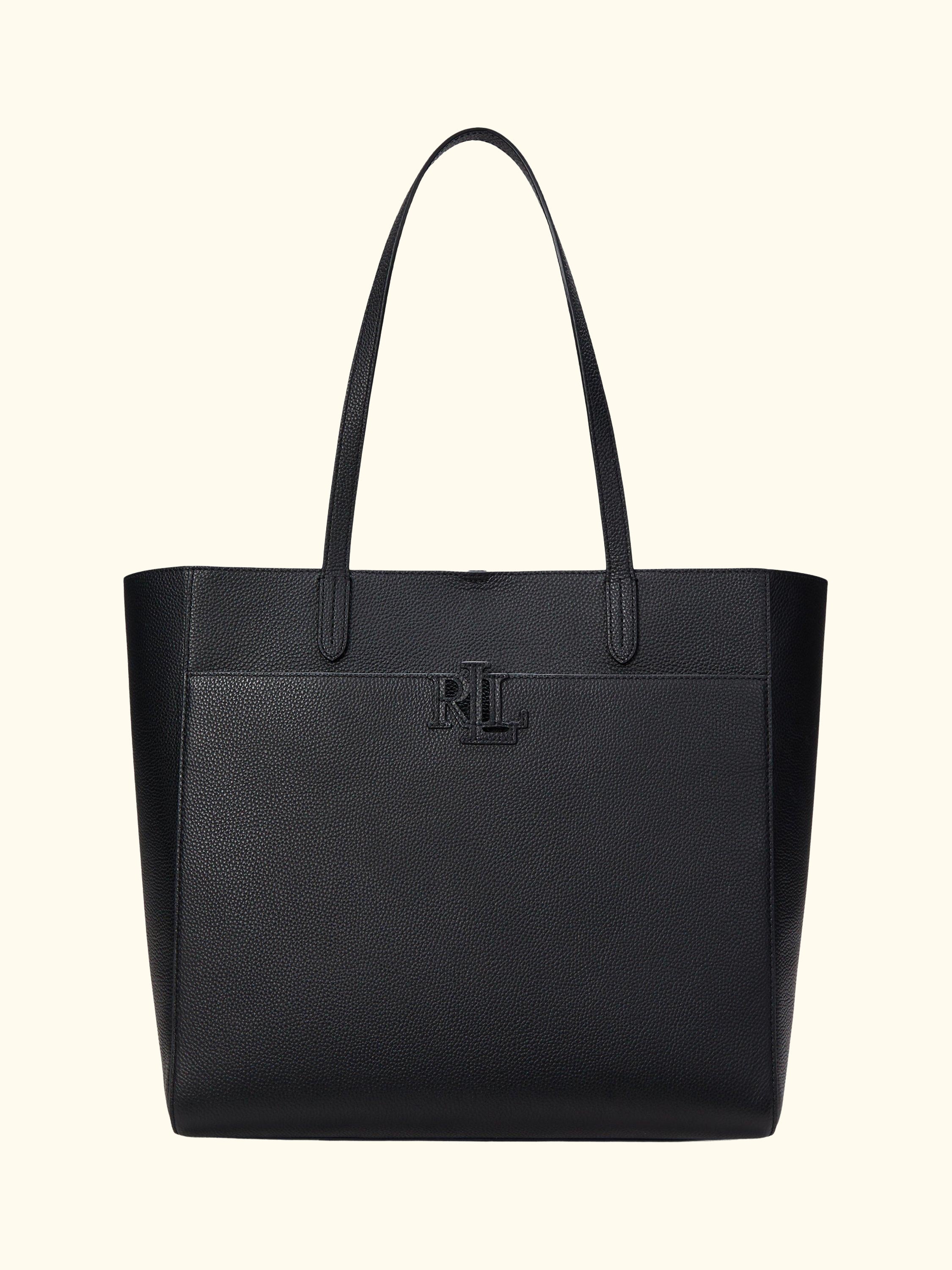 Lauren Ralph Lauren Cameryn Large Pebbled Leather Tote Bag