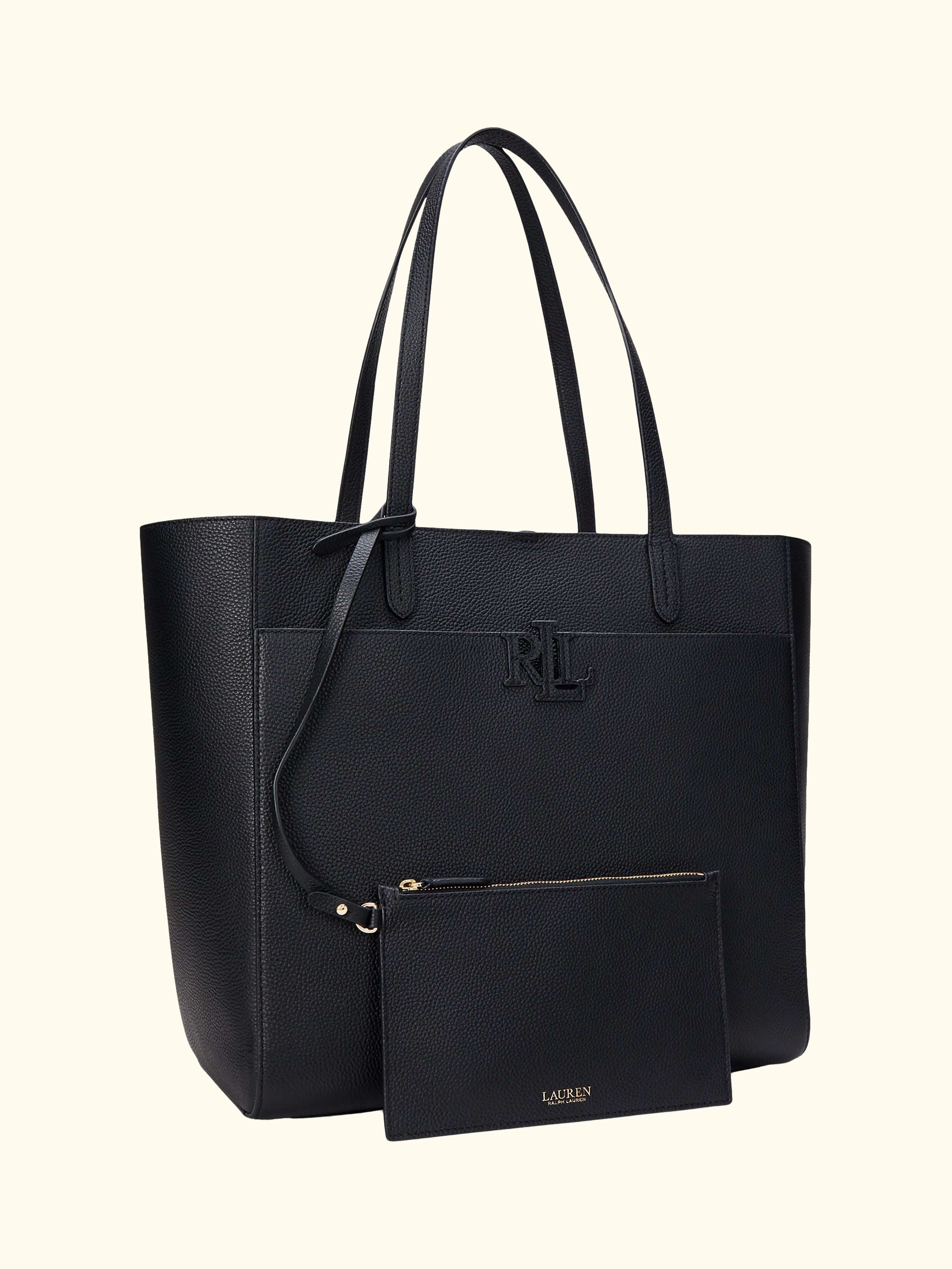 Lauren Ralph Lauren Cameryn Large Pebbled Leather Tote Bag