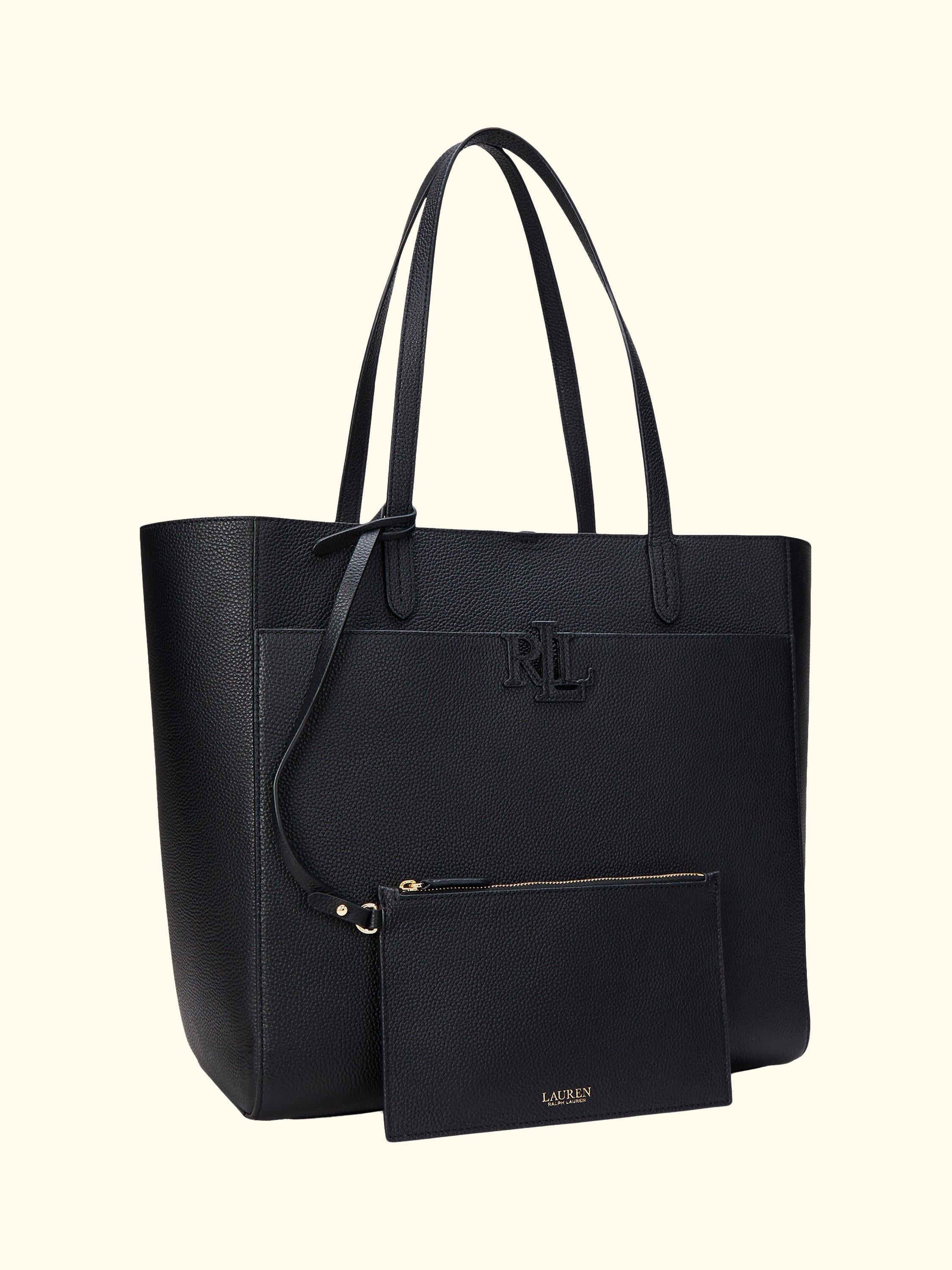 Lauren Ralph Lauren Cameryn Large Pebbled Leather Tote Bag