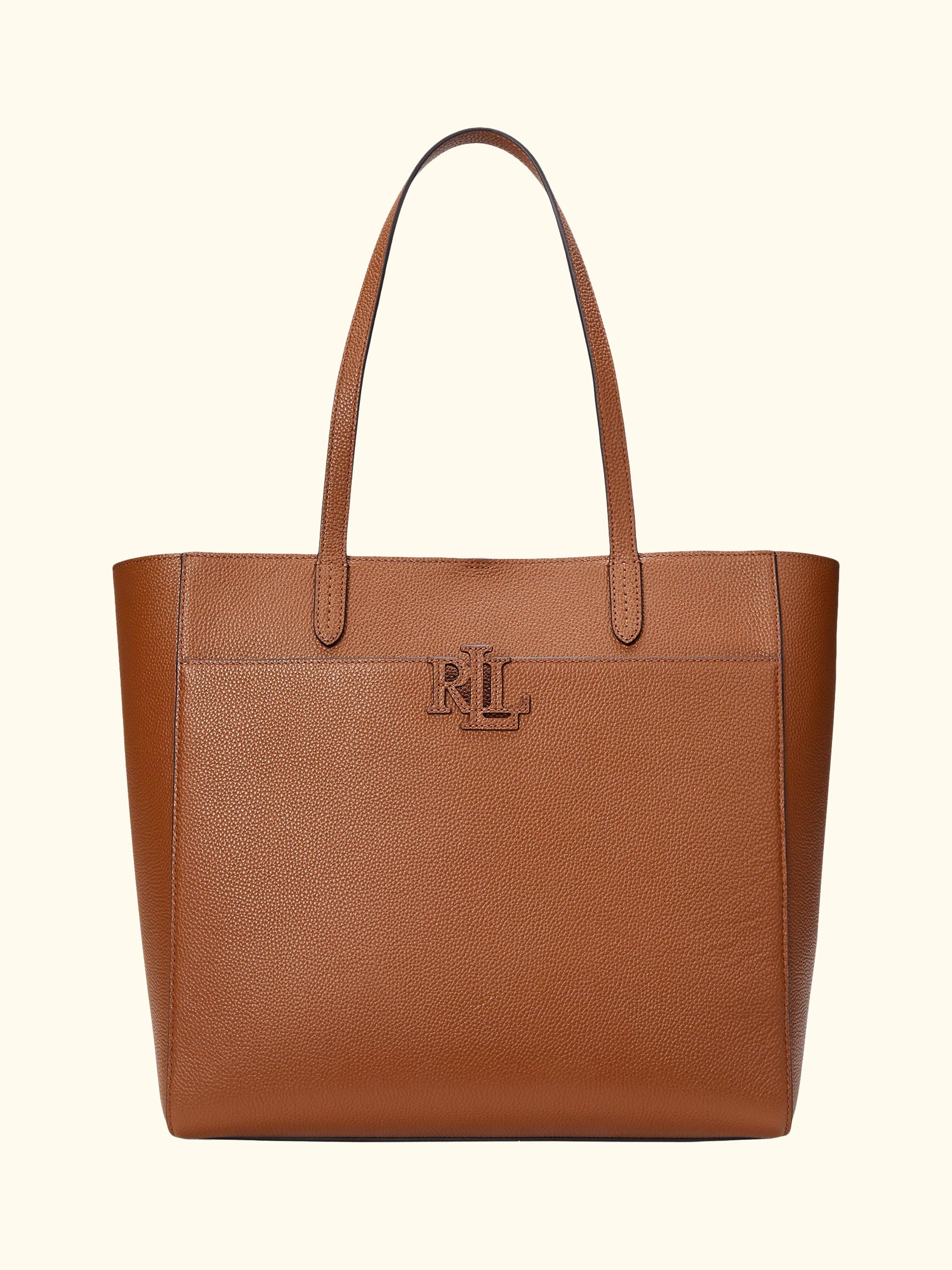 Lauren Ralph Lauren Cameryn Large Pebbled Leather Tote Bag