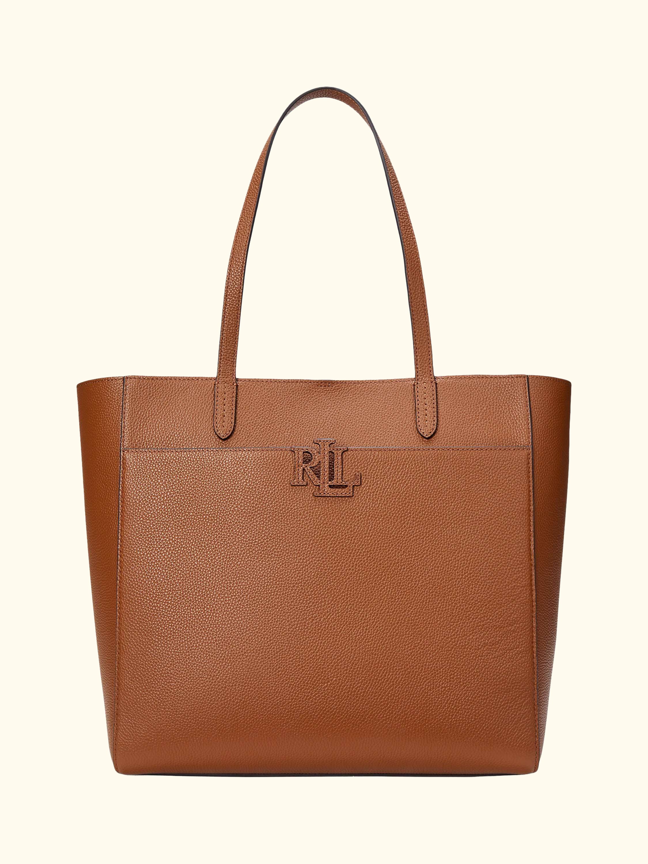 Lauren Ralph Lauren Cameryn Large Pebbled Leather Tote Bag