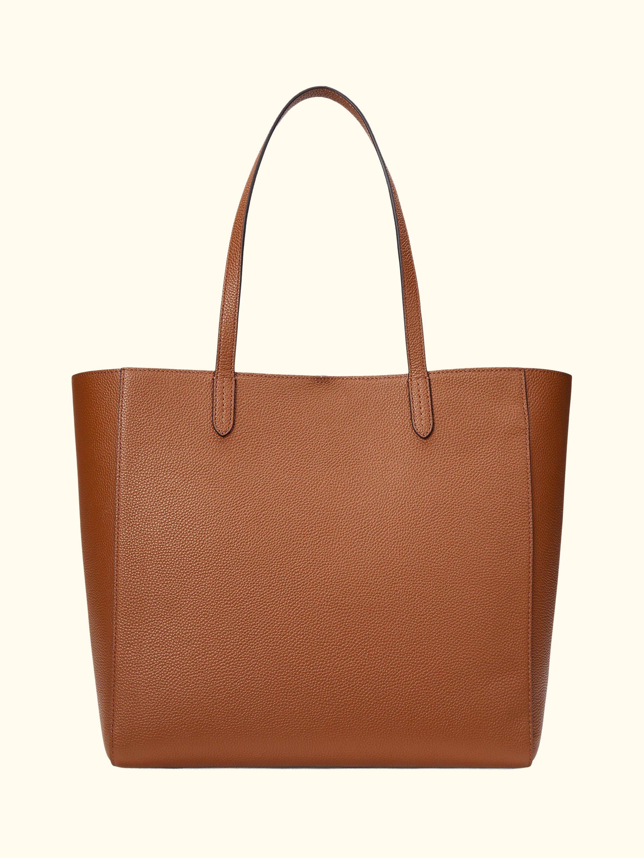 Lauren Ralph Lauren Cameryn Large Pebbled Leather Tote Bag