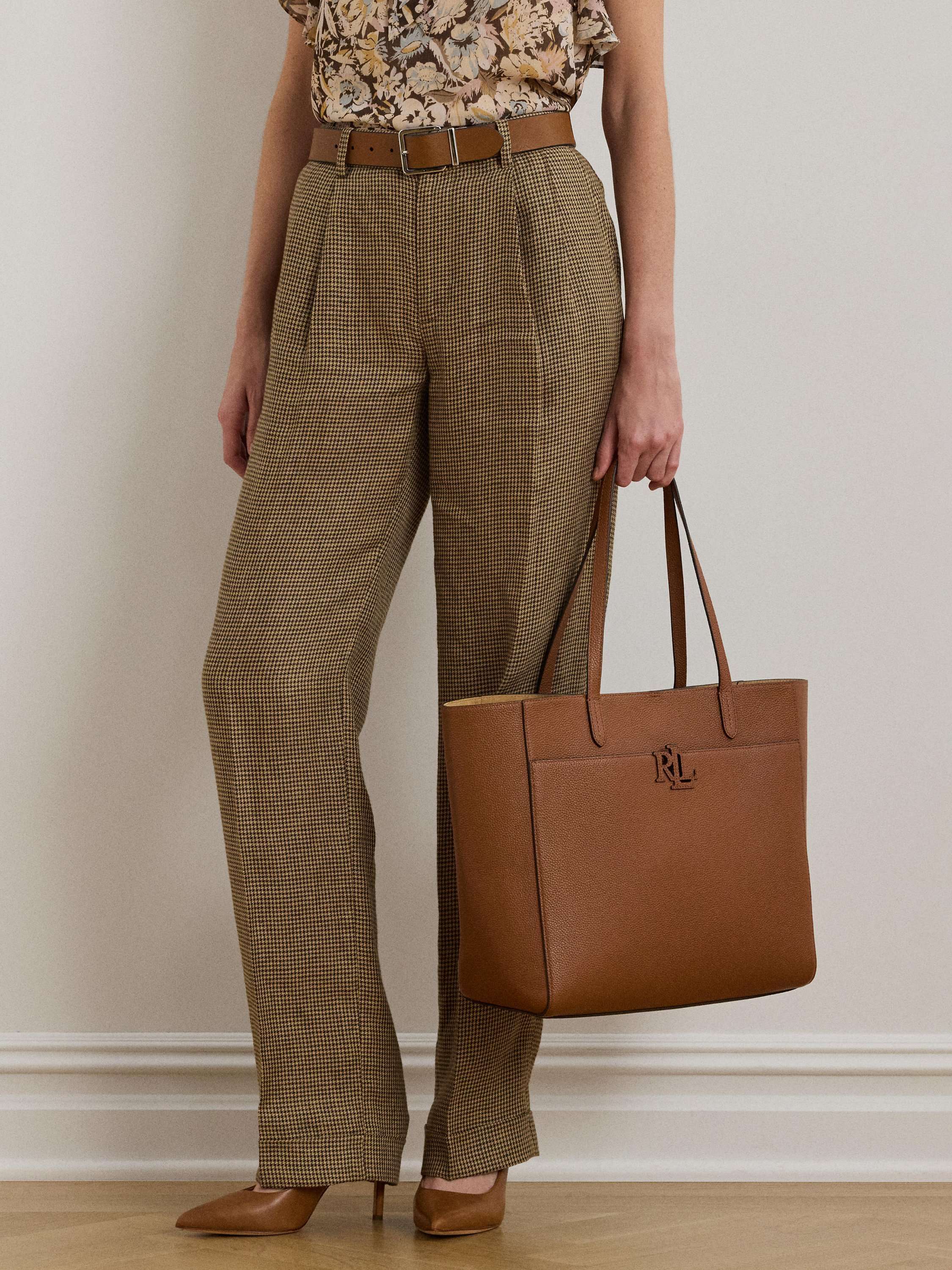 Lauren Ralph Lauren Cameryn Large Pebbled Leather Tote Bag
