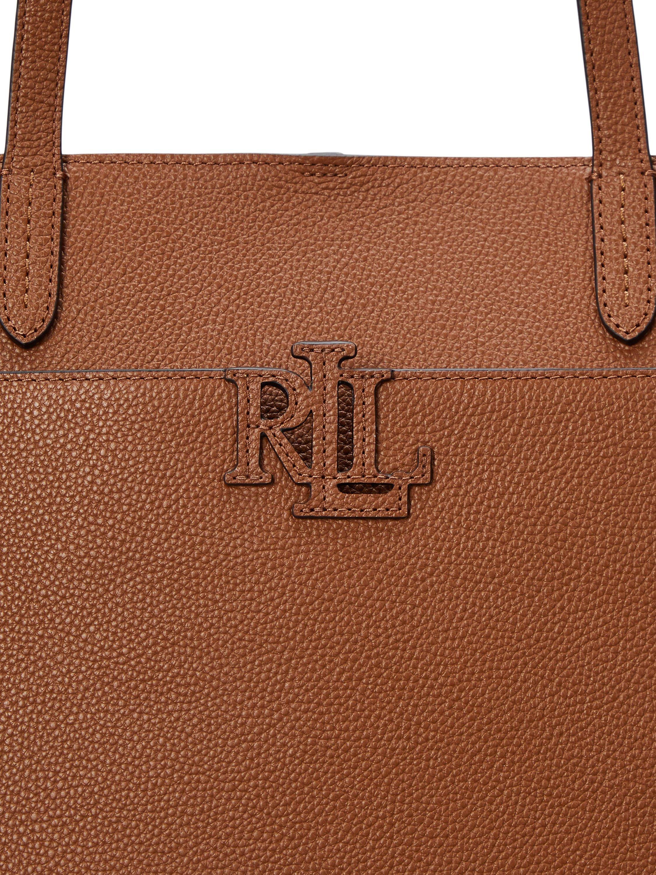 Lauren Ralph Lauren Cameryn Large Pebbled Leather Tote Bag