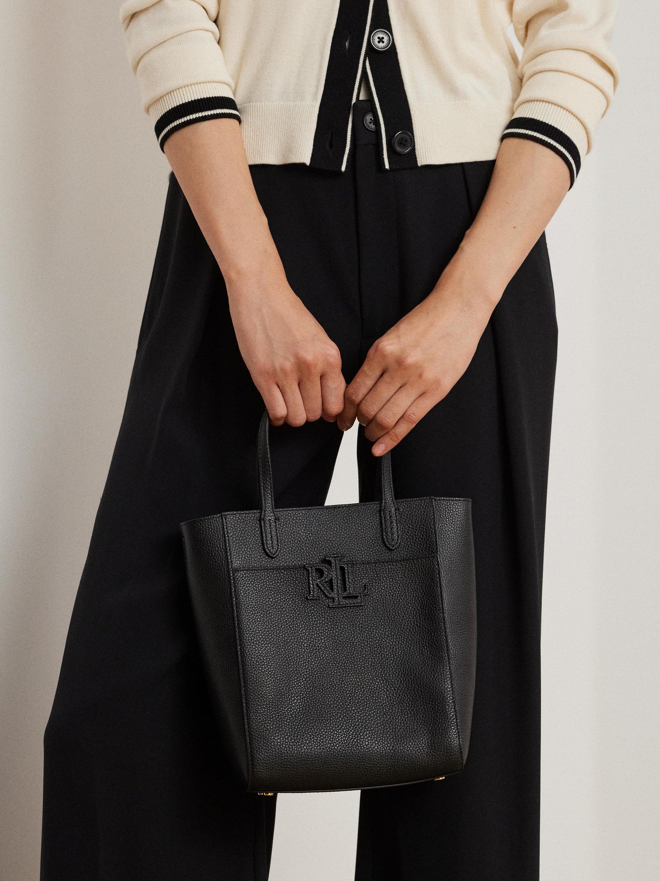 Lauren Ralph Lauren Cameryn Small Pebbled Leather Tote Bag