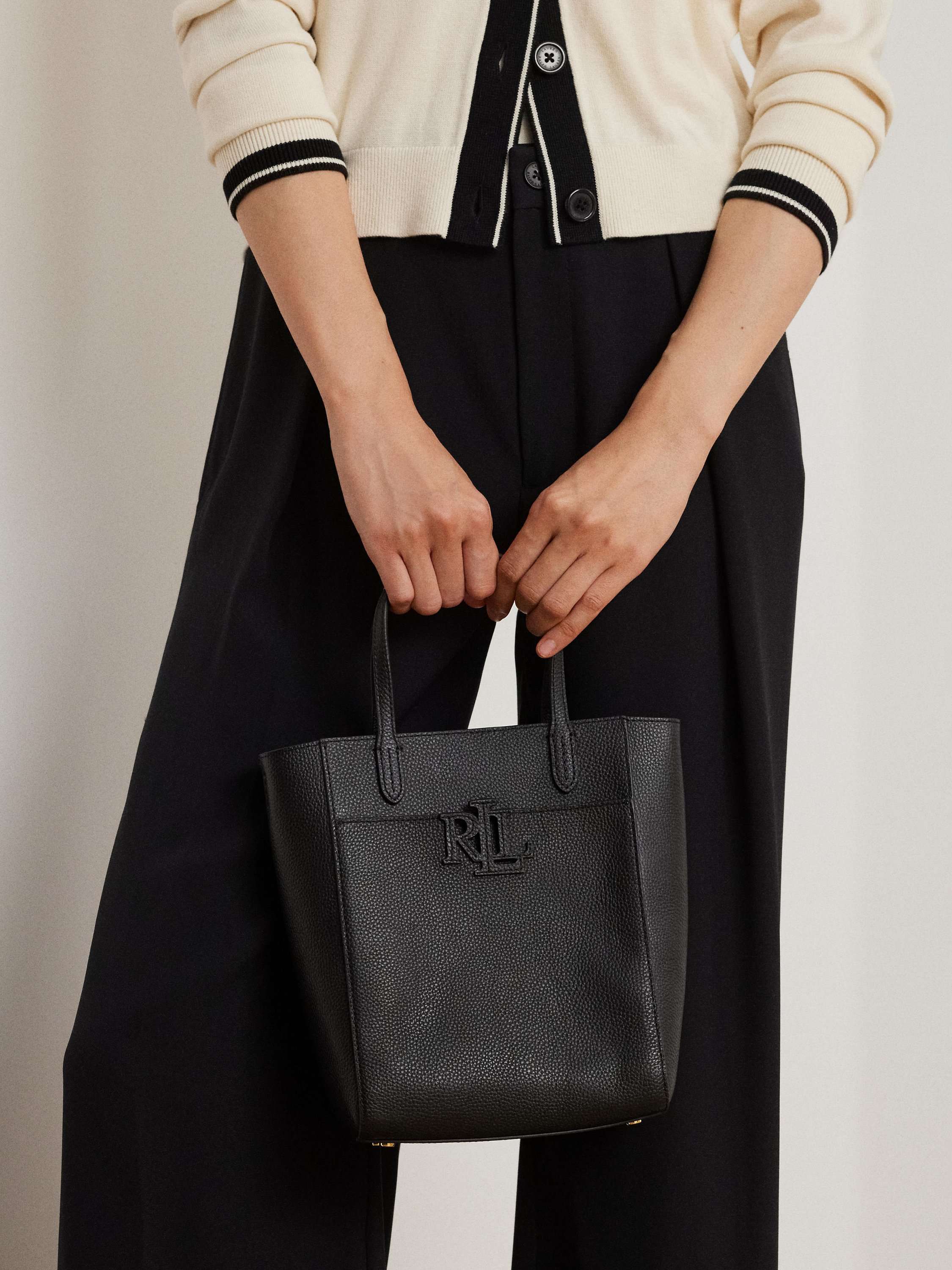 Lauren Ralph Lauren Cameryn Small Pebbled Leather Tote Bag