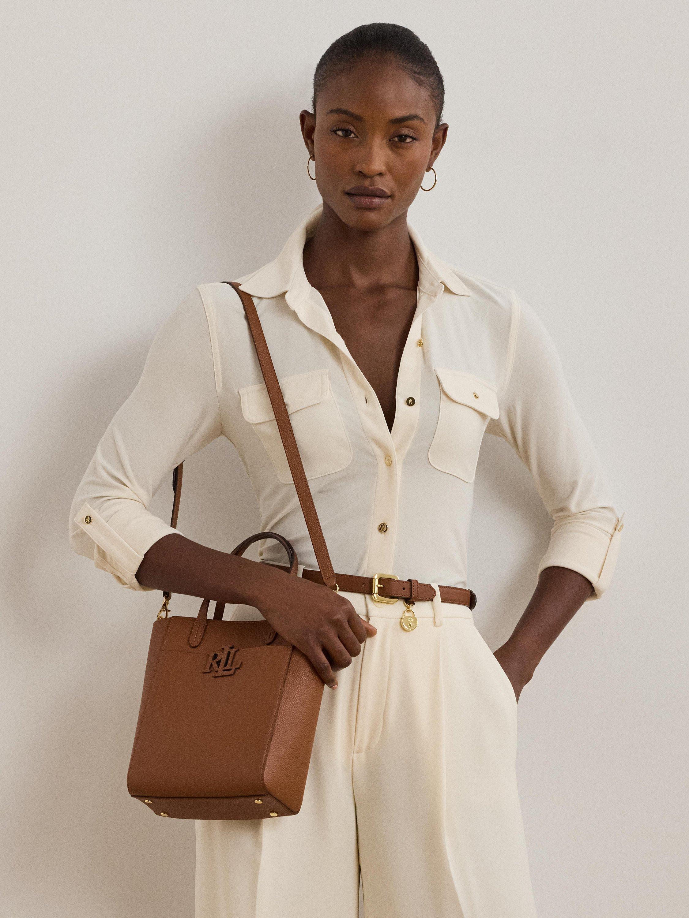 Lauren Ralph Lauren Cameryn Small Pebbled Leather Tote Bag