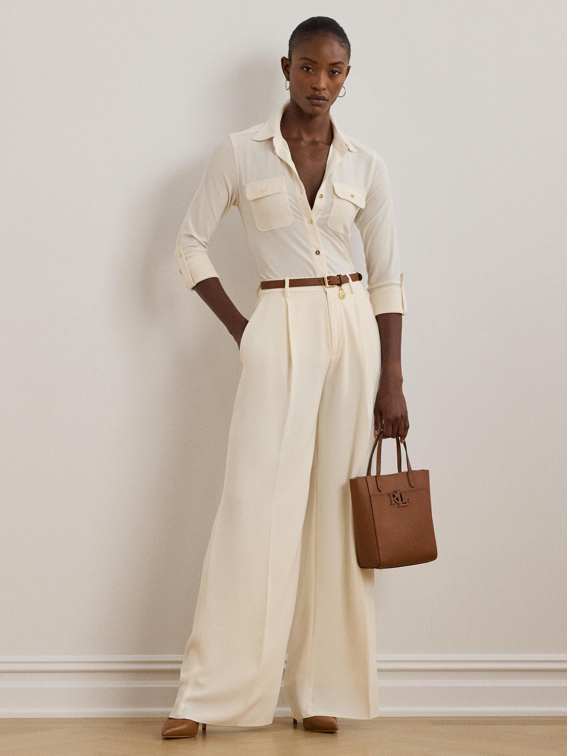 Lauren Ralph Lauren Cameryn Small Pebbled Leather Tote Bag