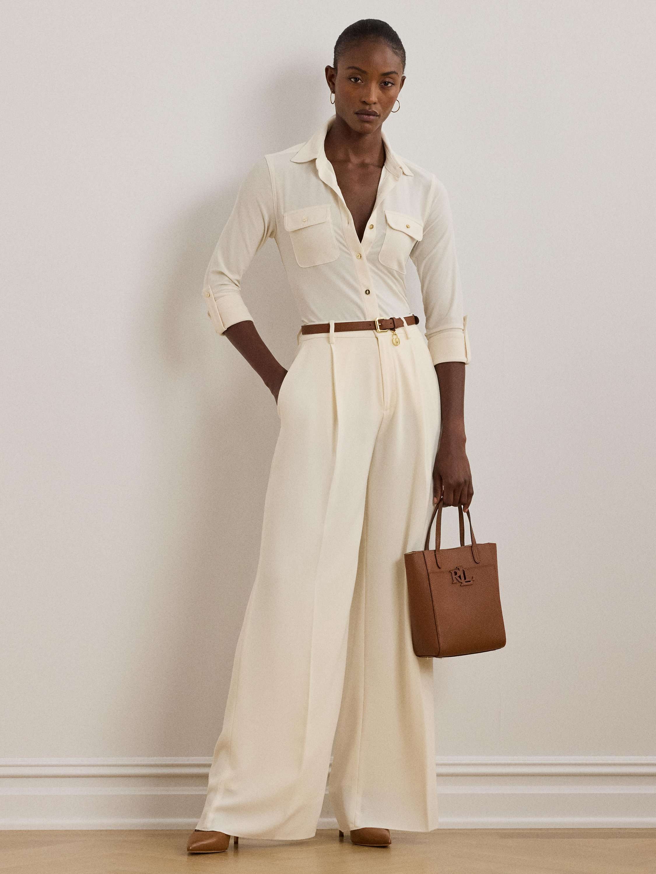 Lauren Ralph Lauren Cameryn Small Pebbled Leather Tote Bag