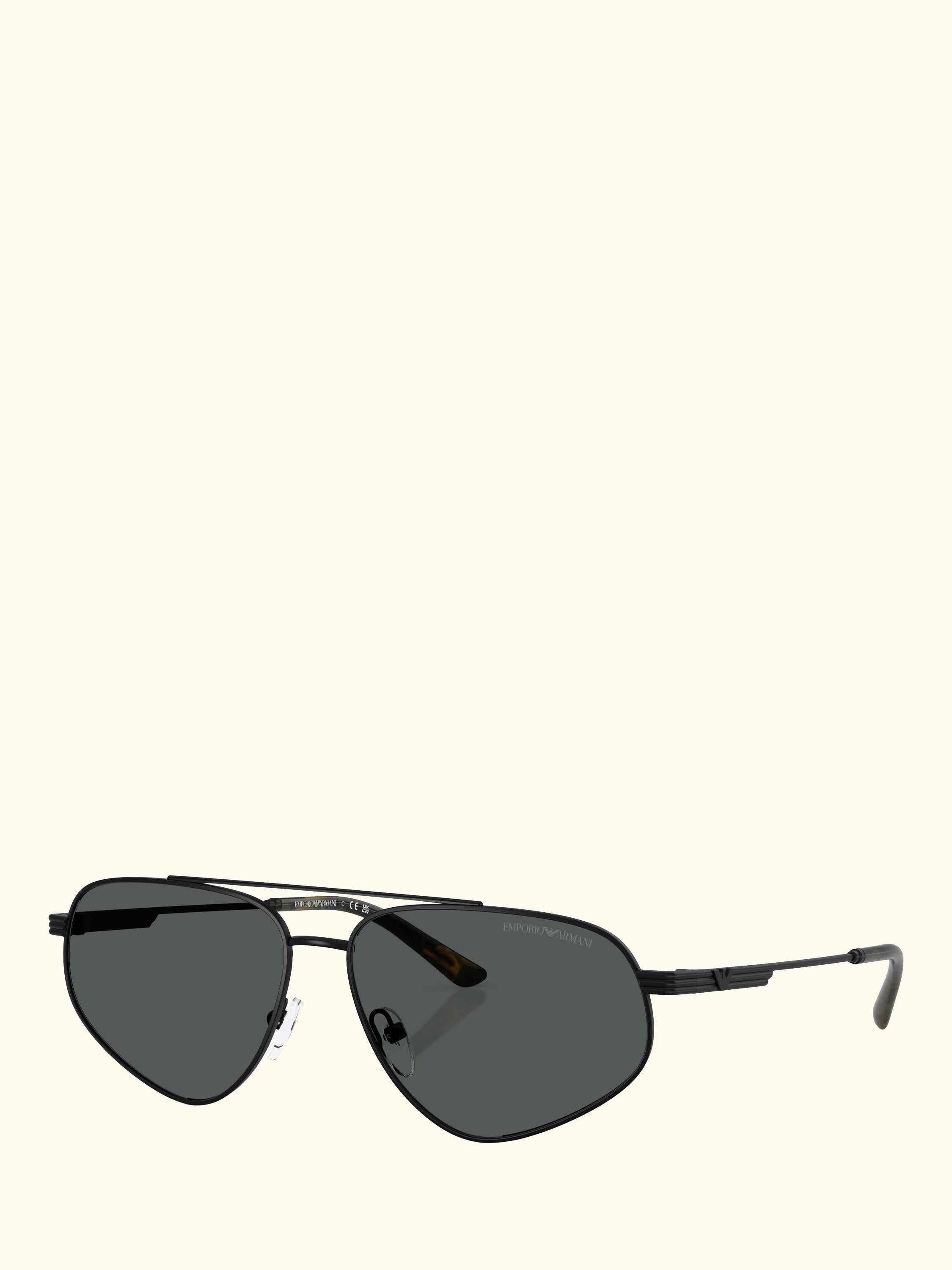EA2156 Men's Irregular Sunglasses, Matte Black