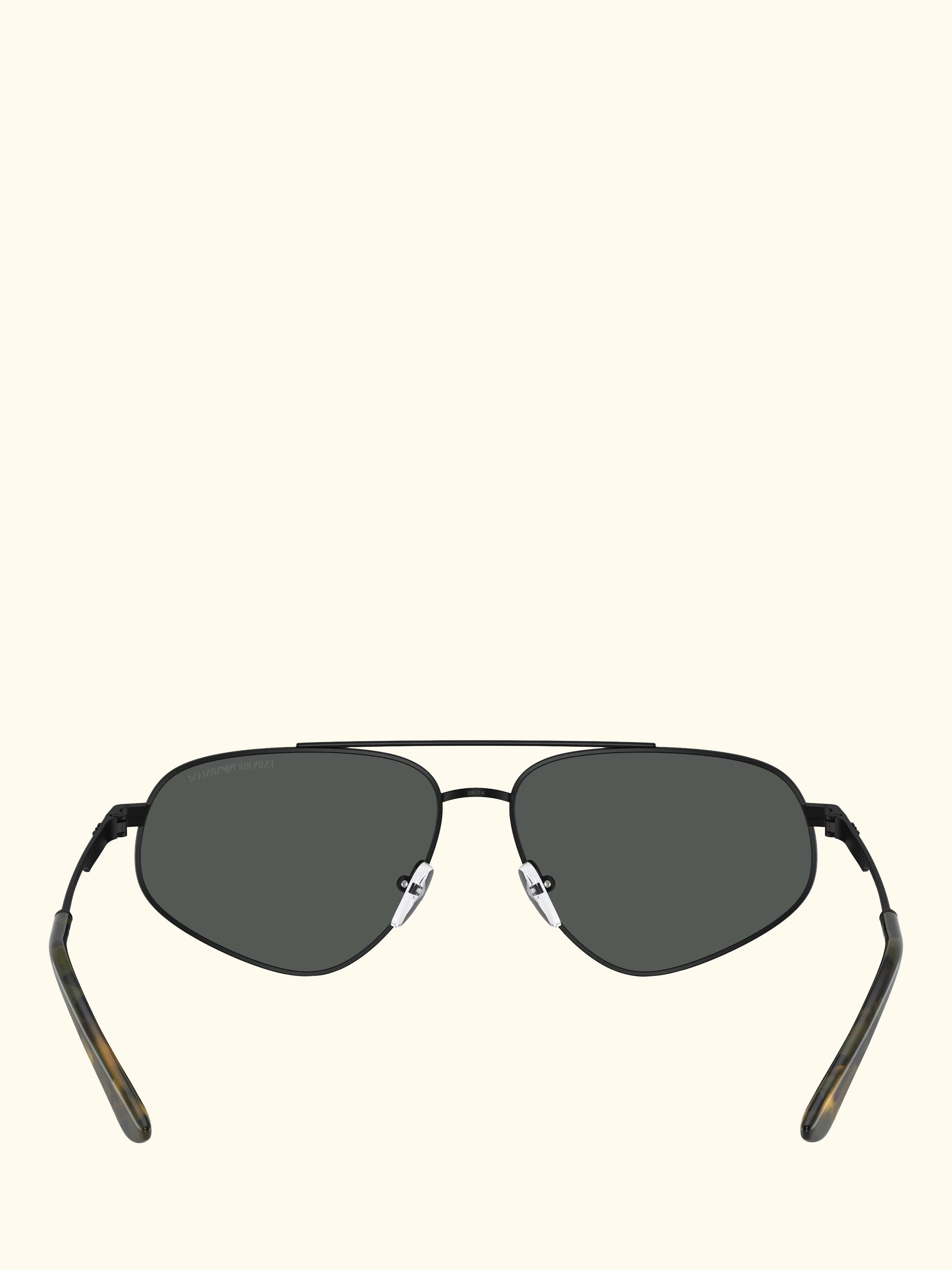 EA2156 Men's Irregular Sunglasses, Matte Black