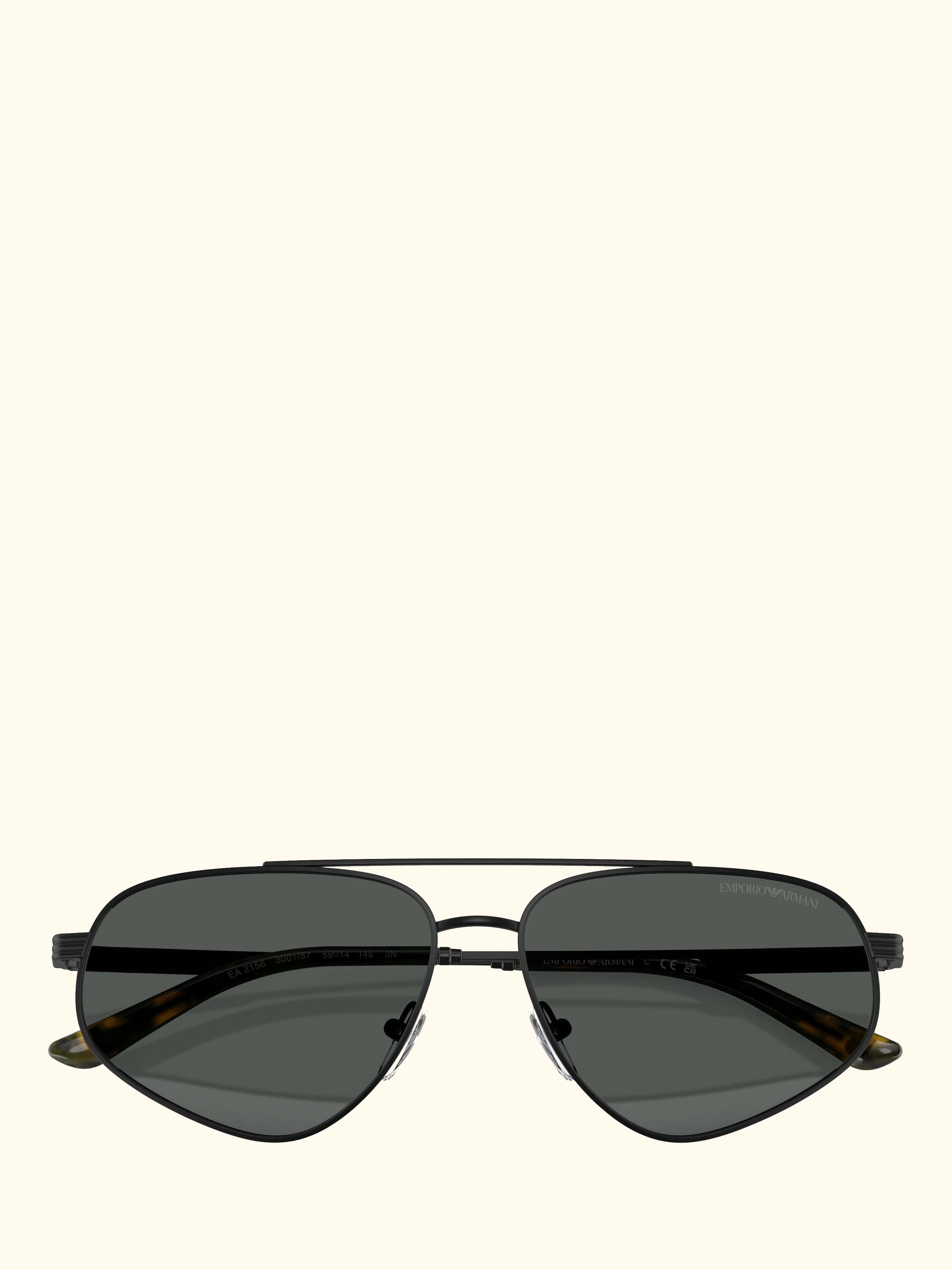 EA2156 Men's Irregular Sunglasses, Matte Black
