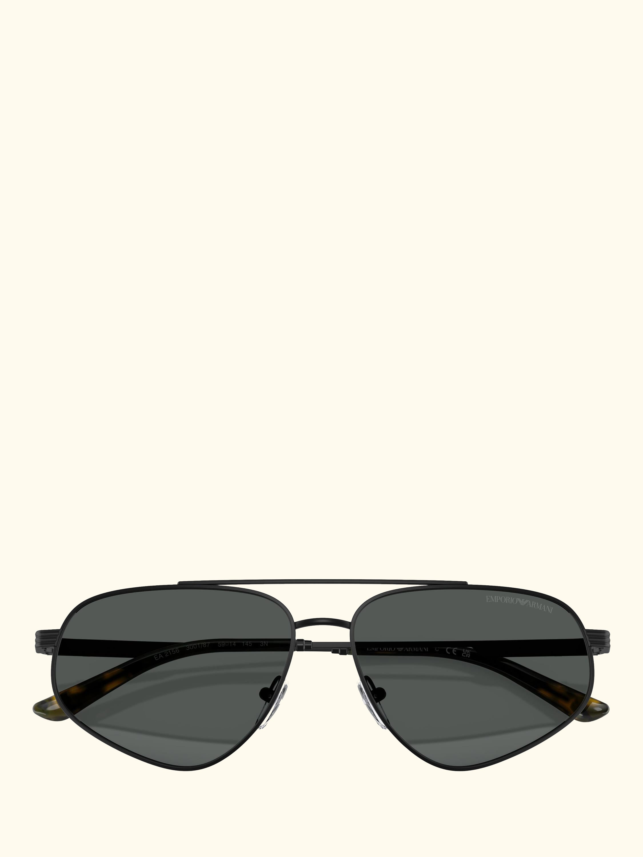 EA2156 Men's Irregular Sunglasses, Matte Black