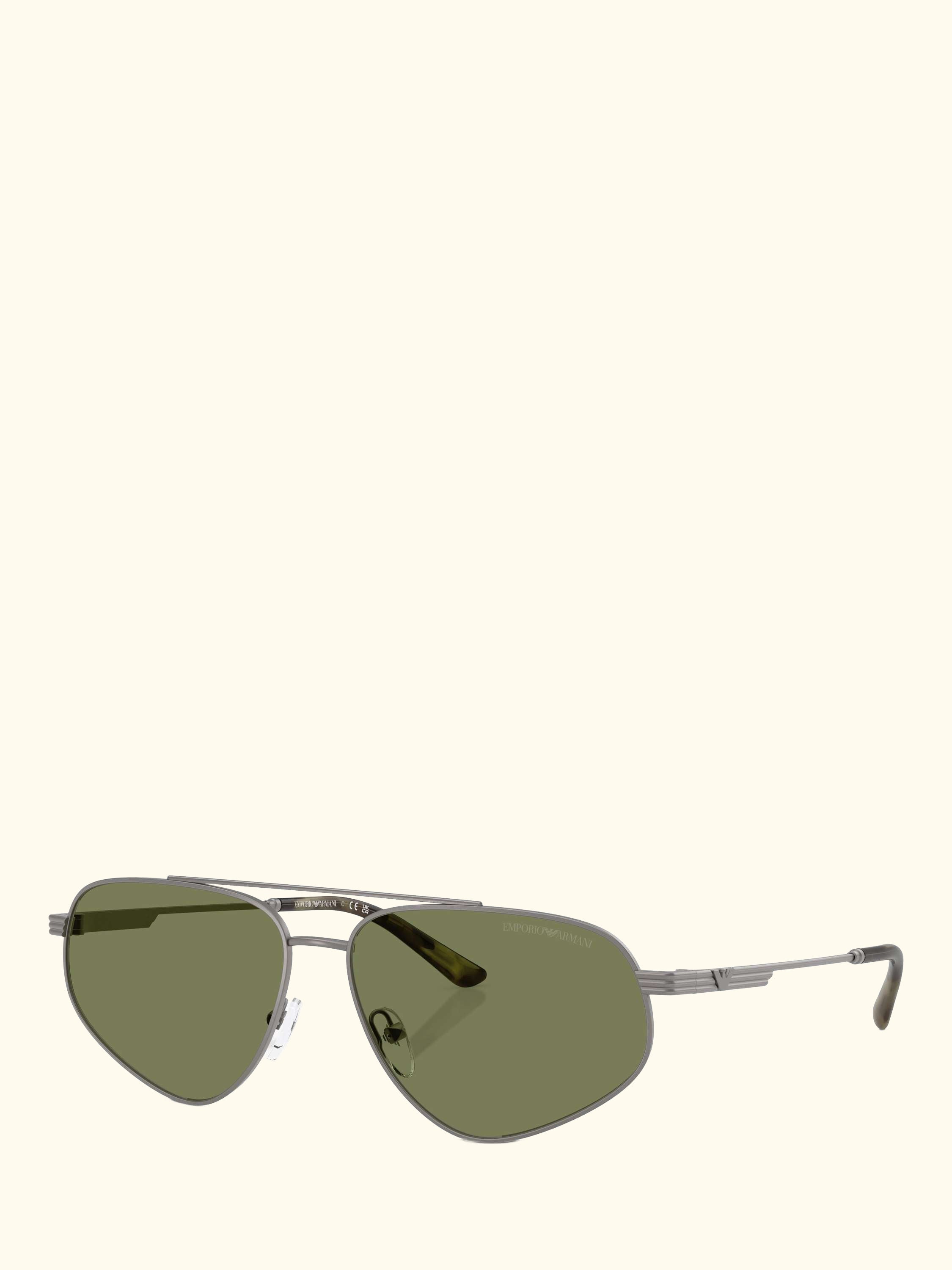 EA2156 Men's Irregular Sunglasses, Matte Gunmetal