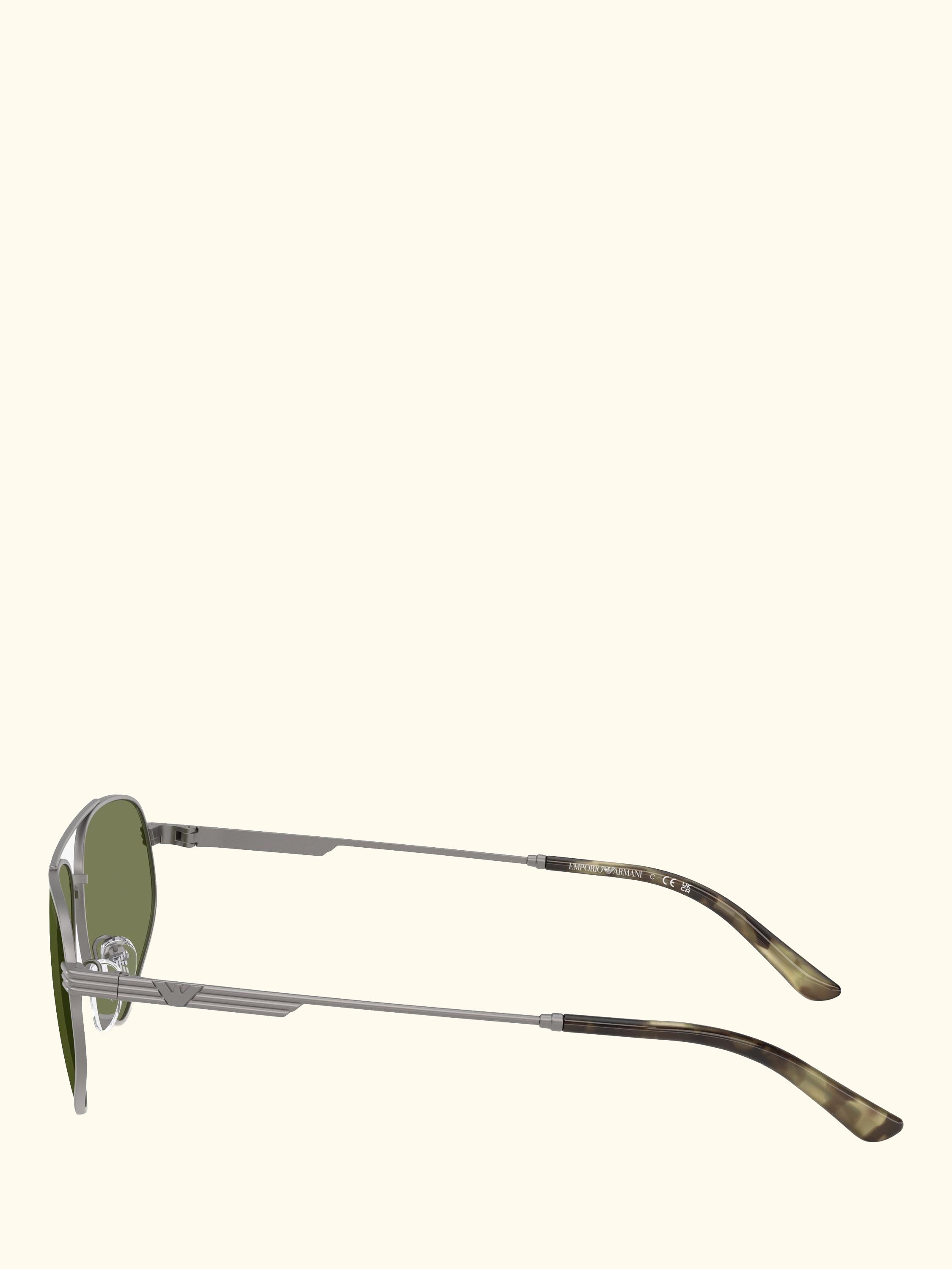 EA2156 Men's Irregular Sunglasses, Matte Gunmetal