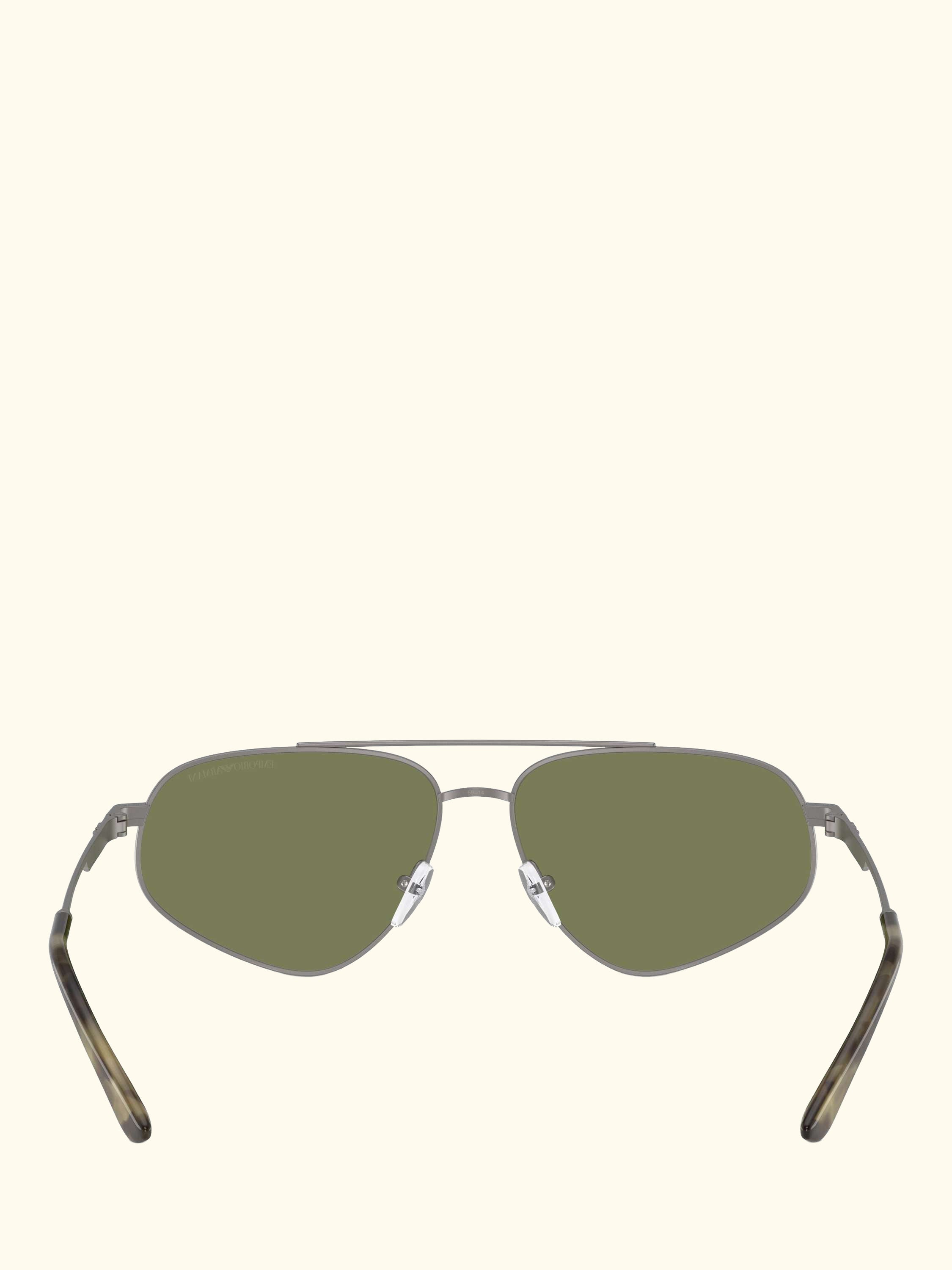 EA2156 Men's Irregular Sunglasses, Matte Gunmetal