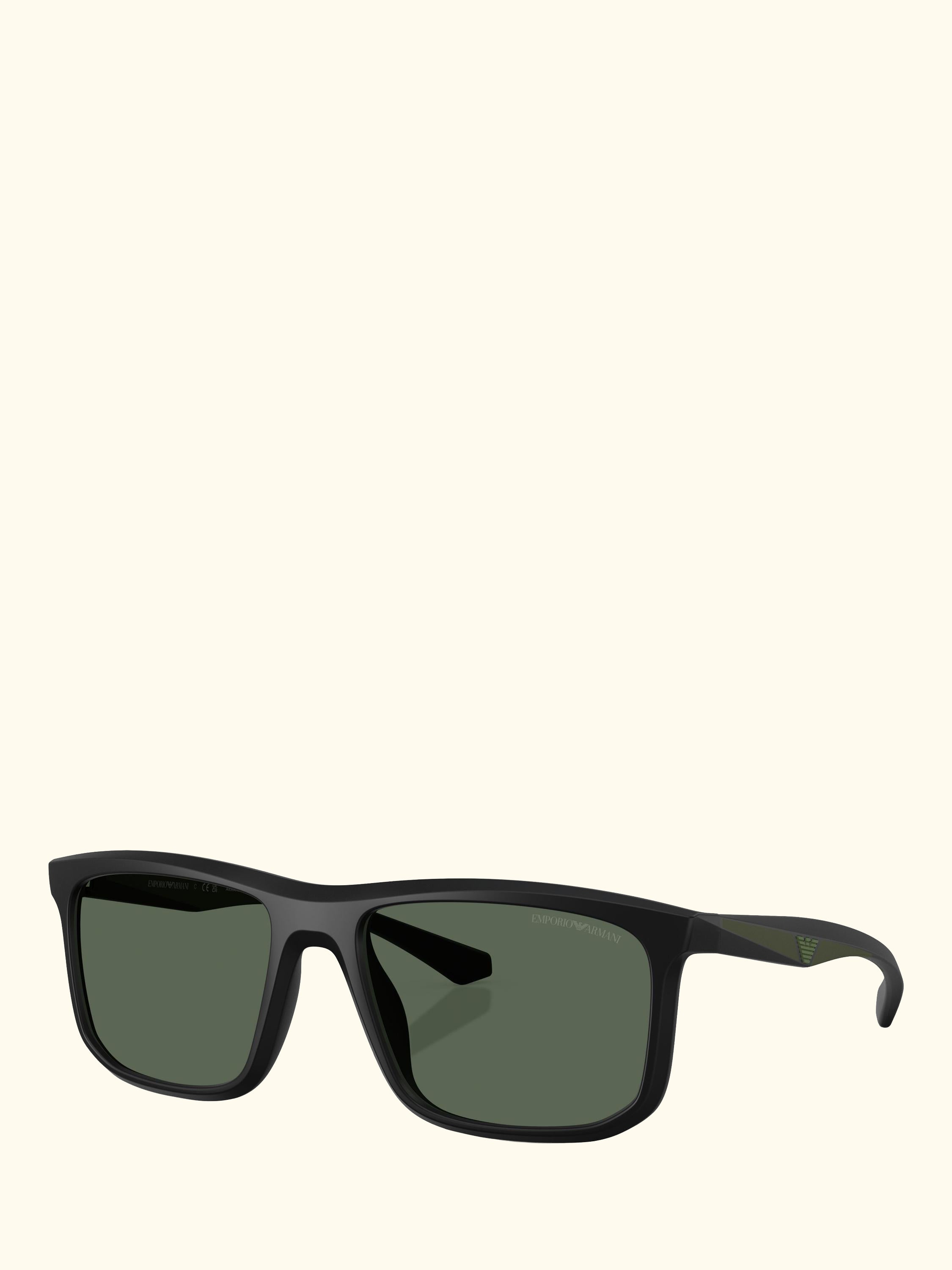 EA4234U Men's Square Sunglasses, Matte Black