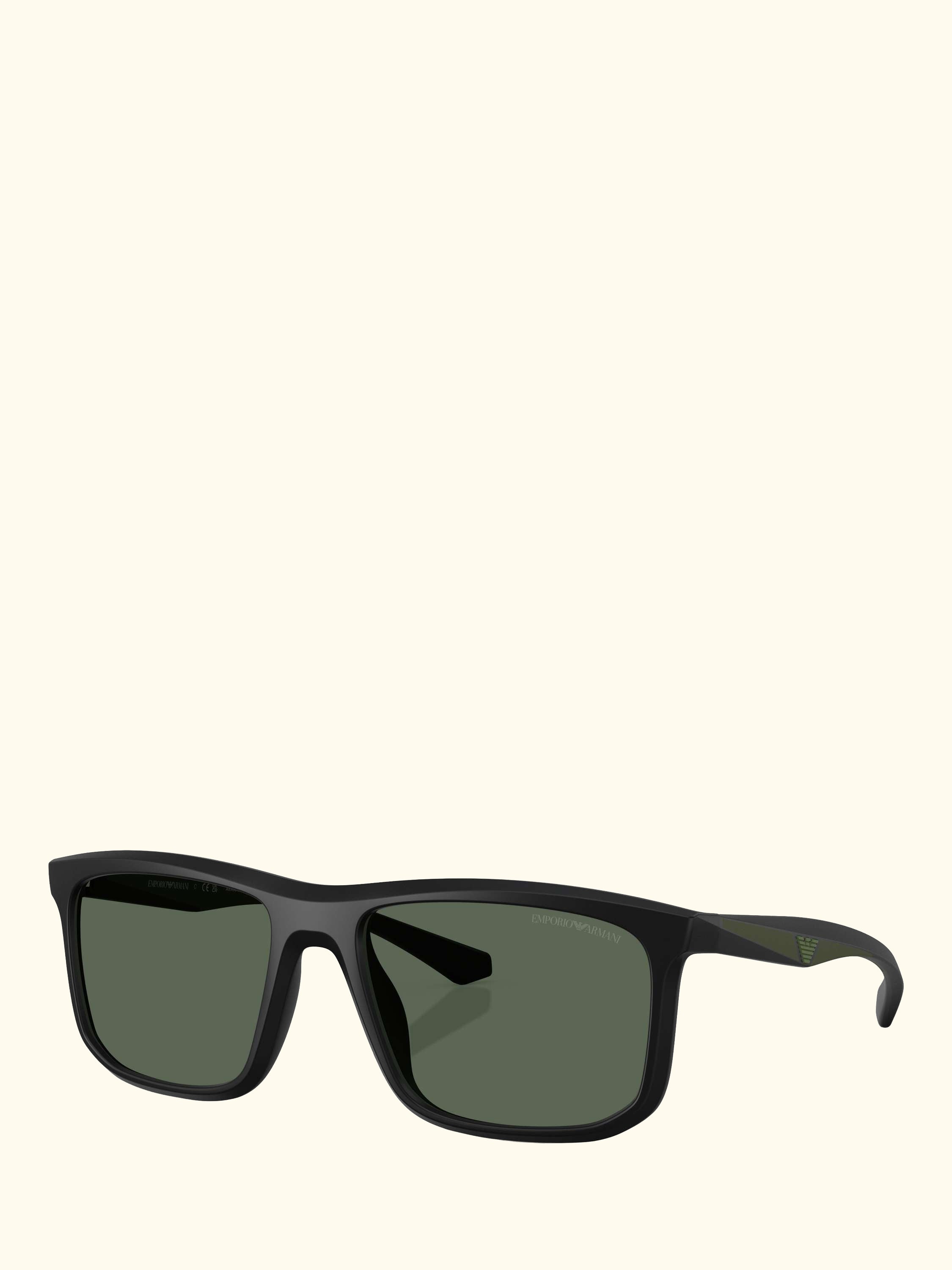 EA4234U Men's Square Sunglasses, Matte Black