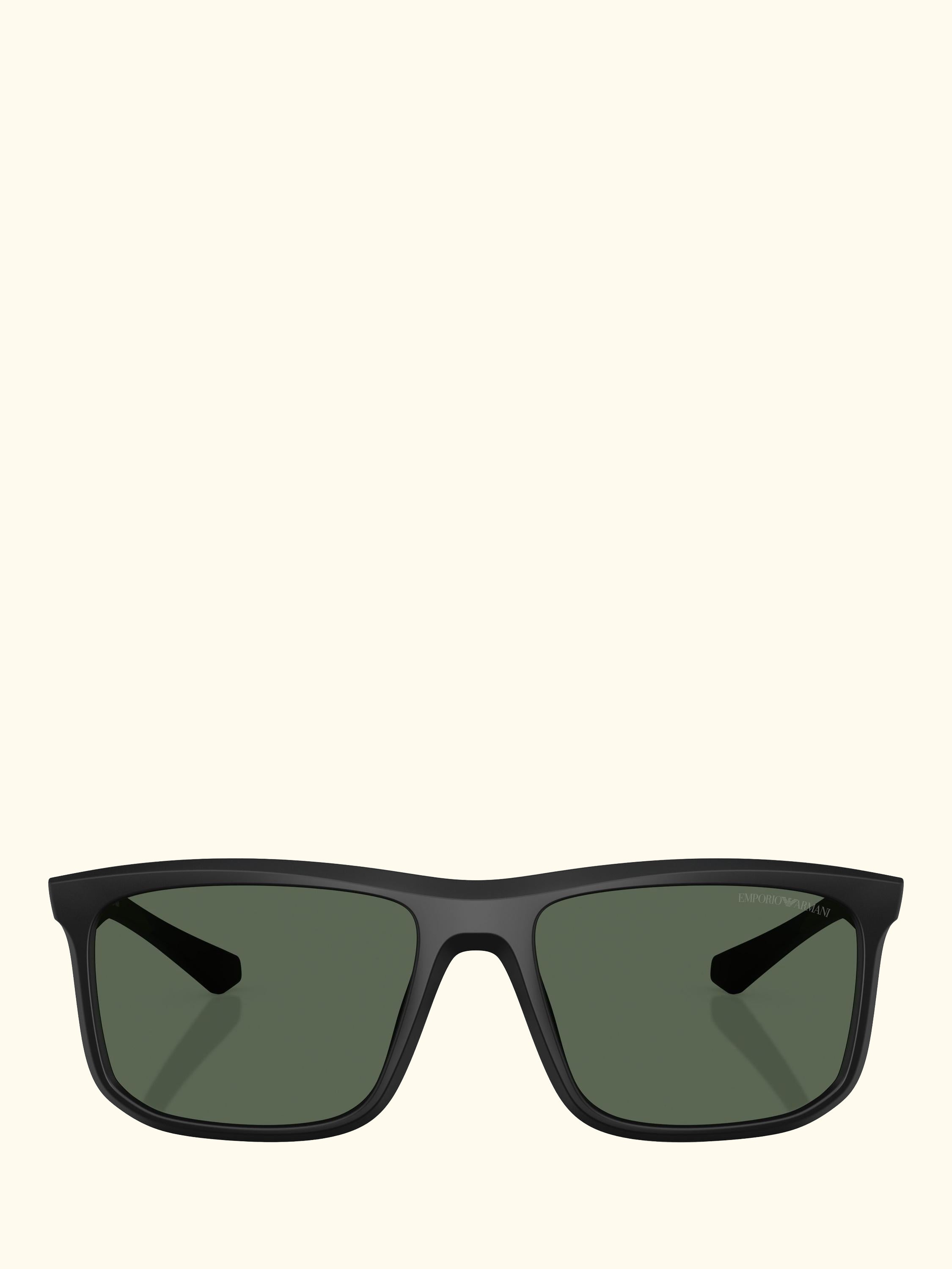 EA4234U Men's Square Sunglasses, Matte Black