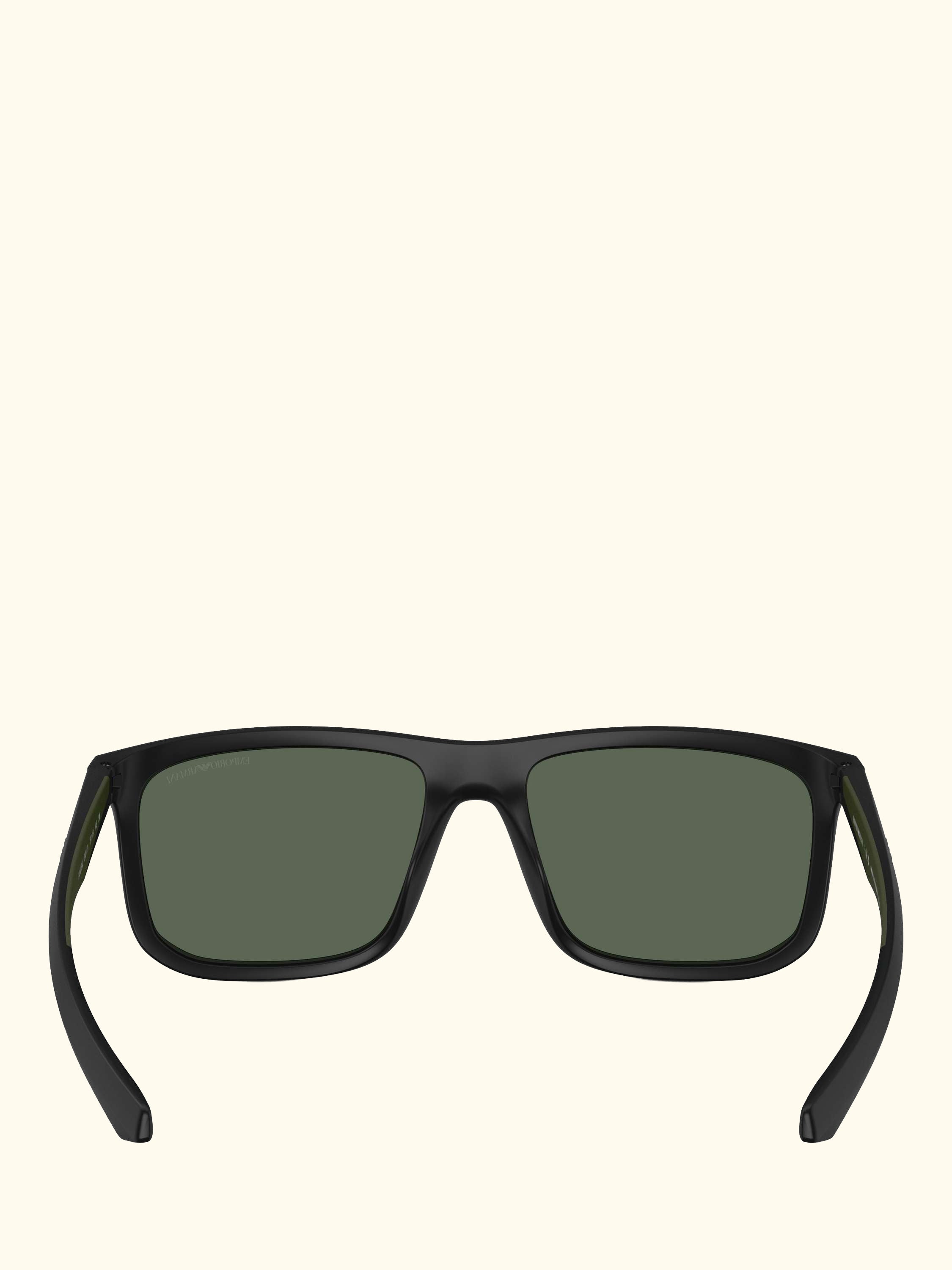 EA4234U Men's Square Sunglasses, Matte Black