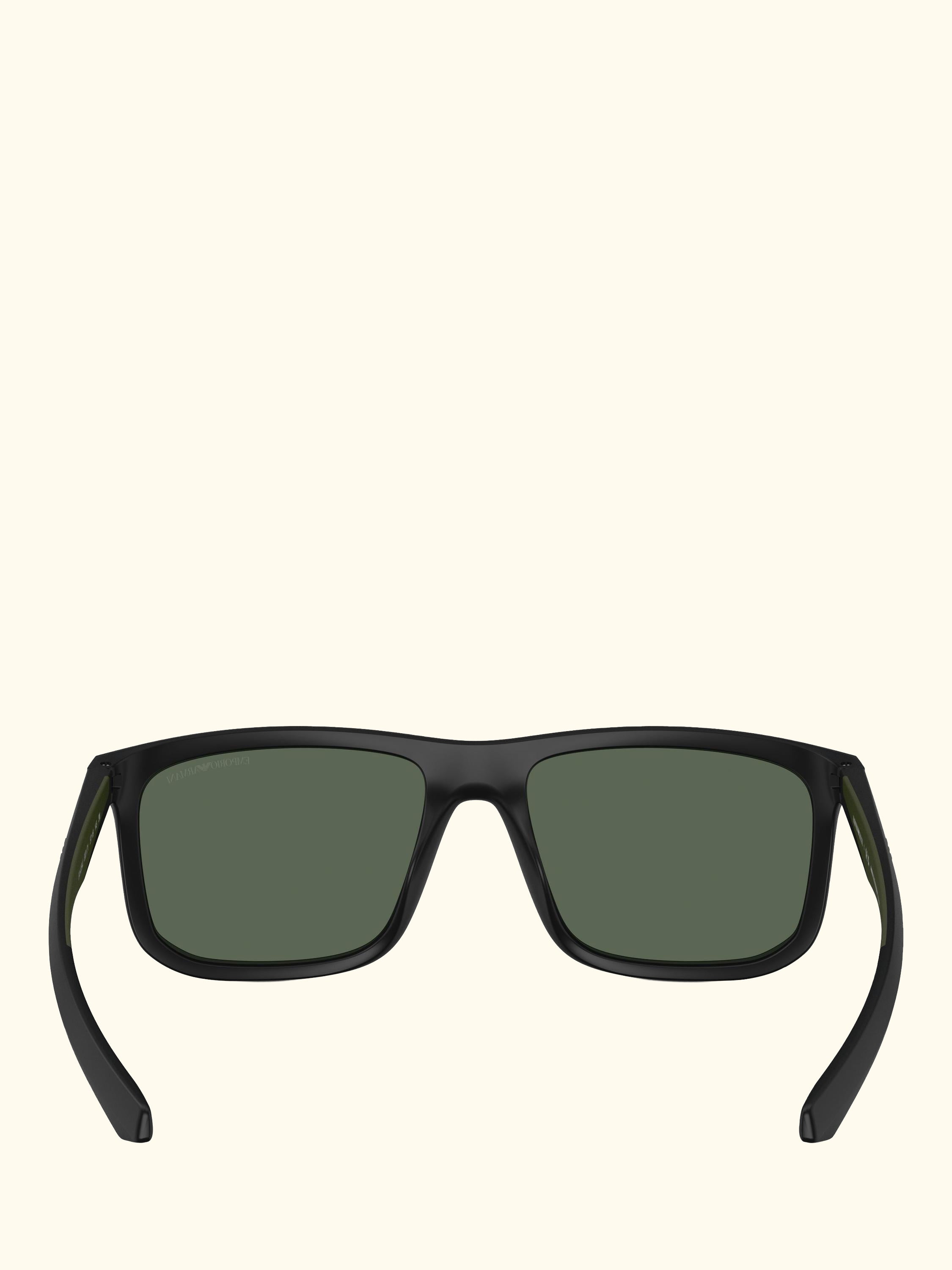 EA4234U Men's Square Sunglasses, Matte Black