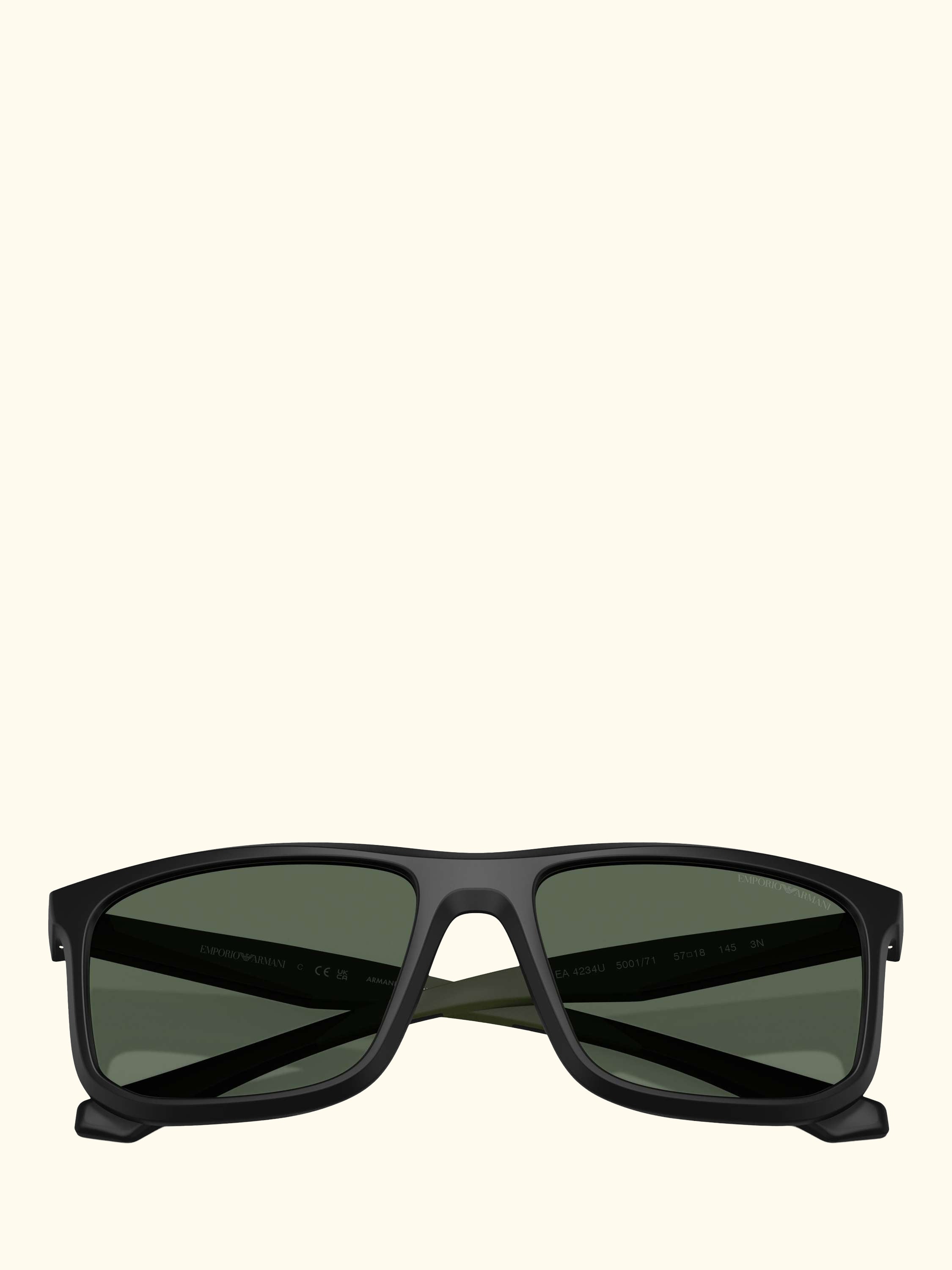EA4234U Men's Square Sunglasses, Matte Black
