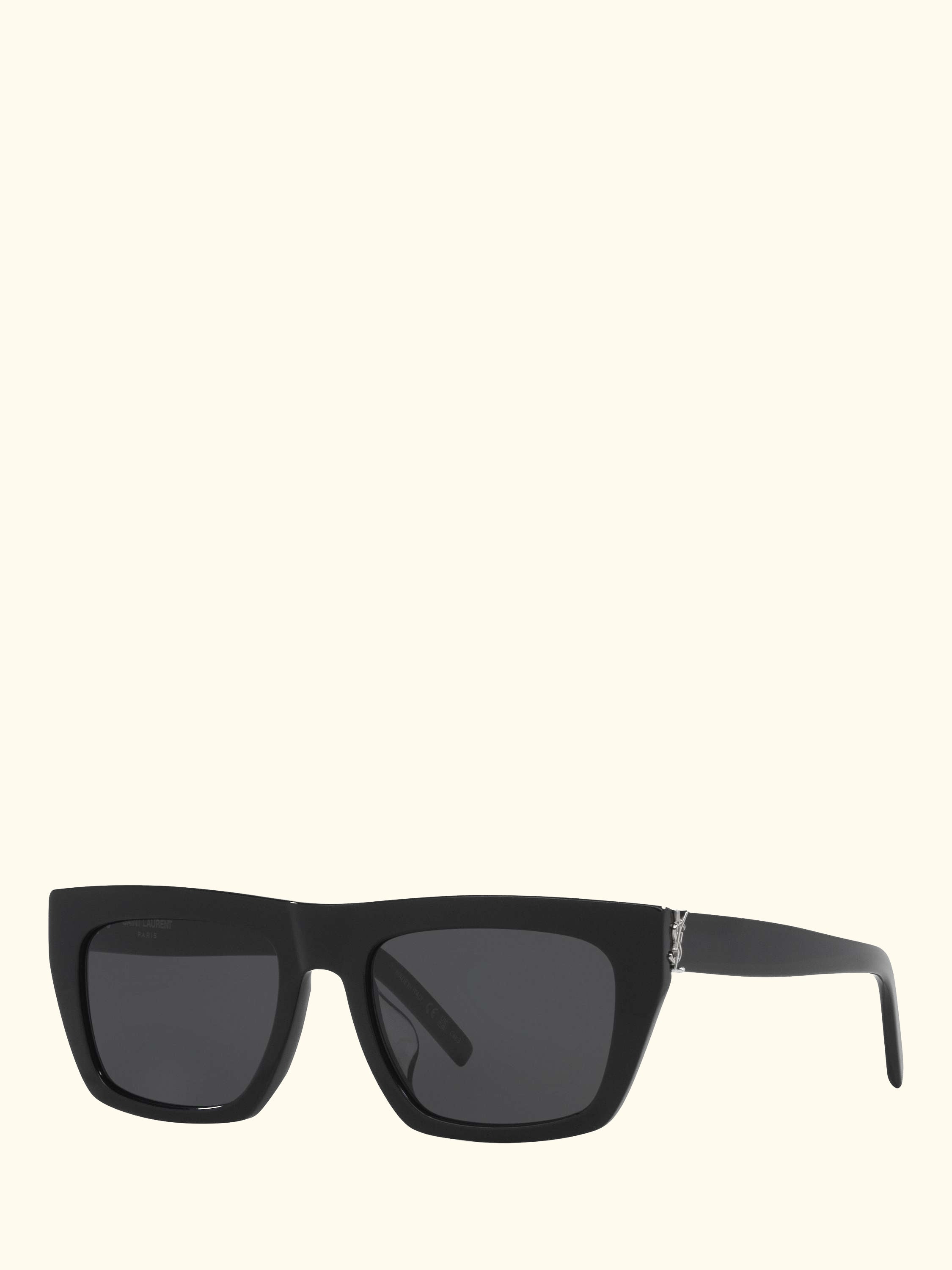 YS000583 D-Frame Sunglasses, Black/Grey