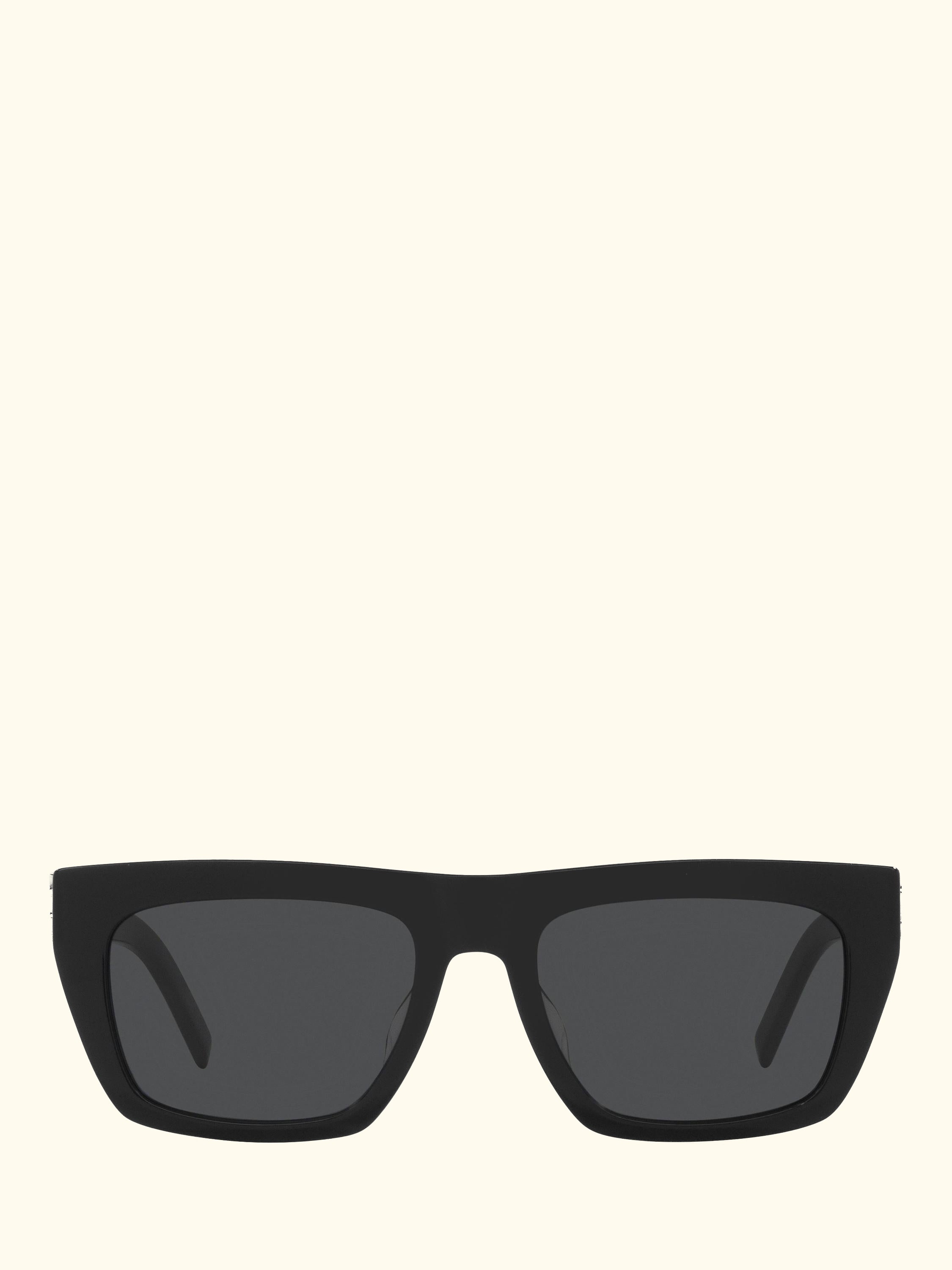 YS000583 D-Frame Sunglasses, Black/Grey
