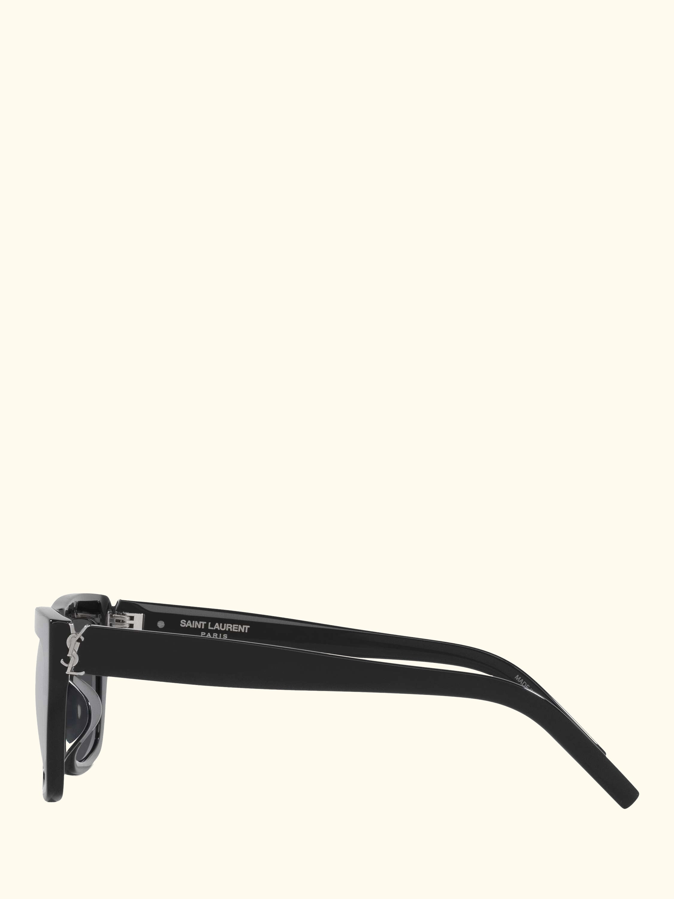 YS000583 D-Frame Sunglasses, Black/Grey