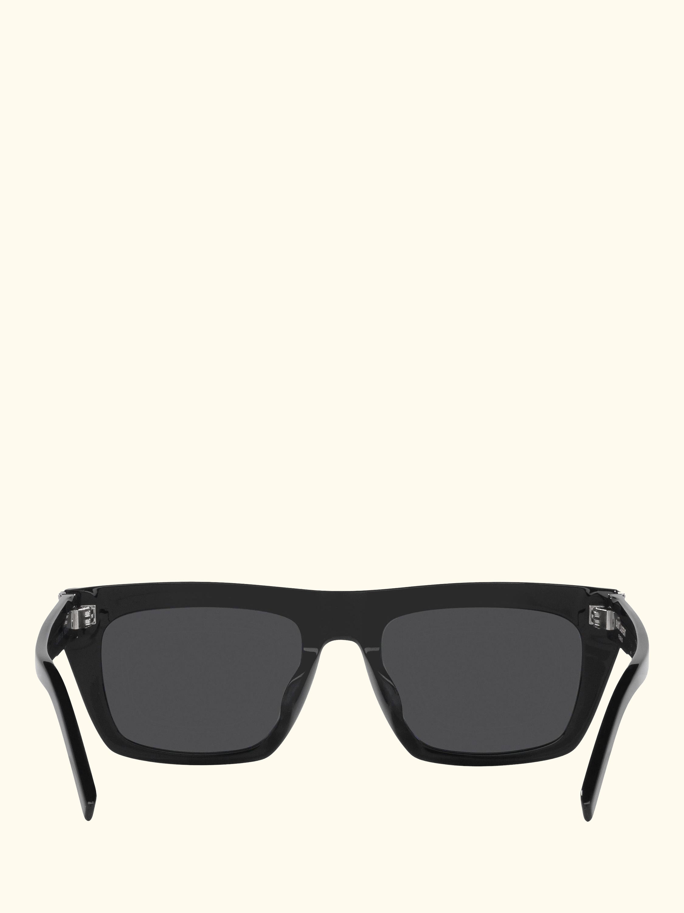 YS000583 D-Frame Sunglasses, Black/Grey