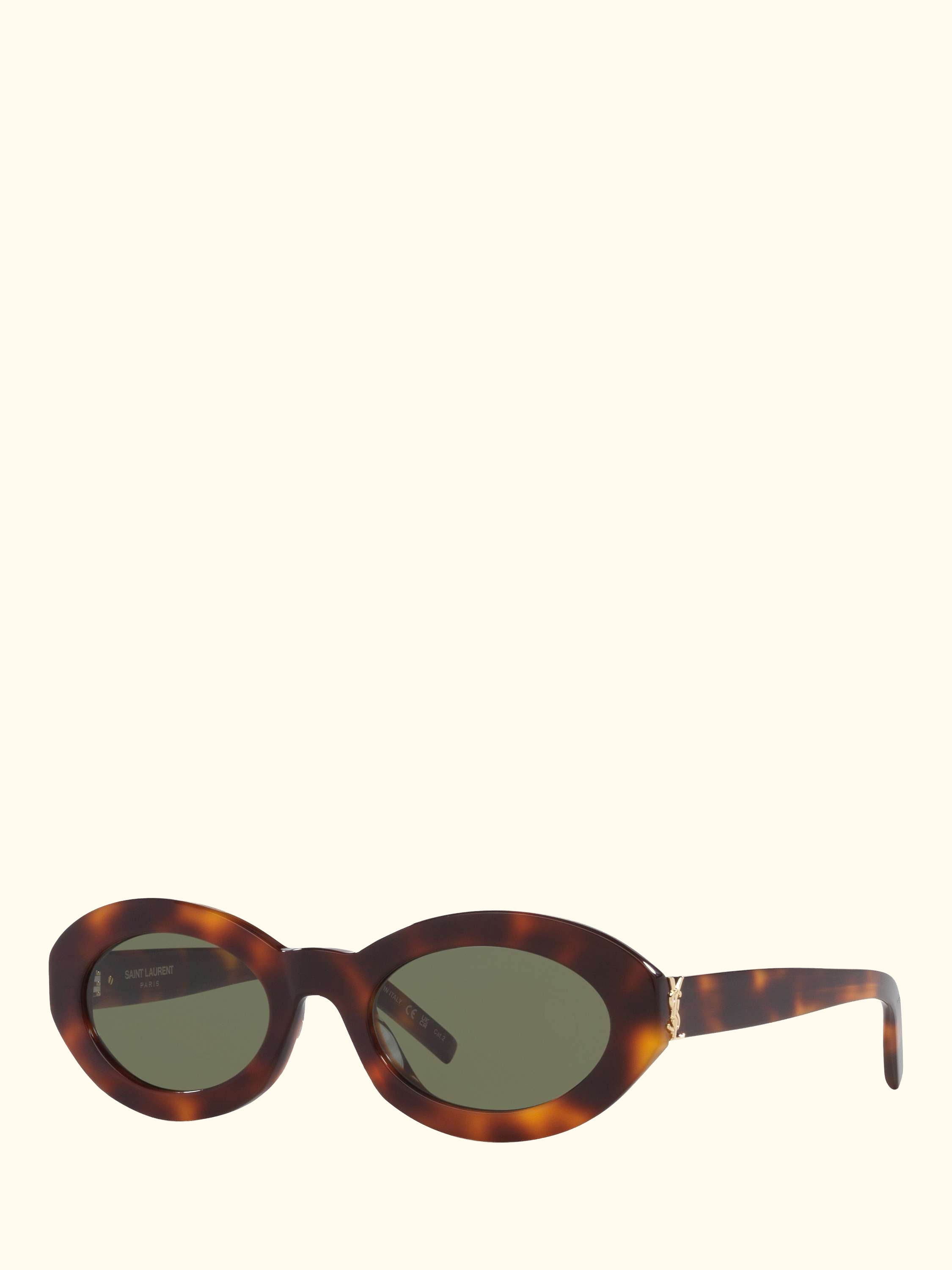 YS000585 Women's Oval Sunglasses, Tortoise/Green