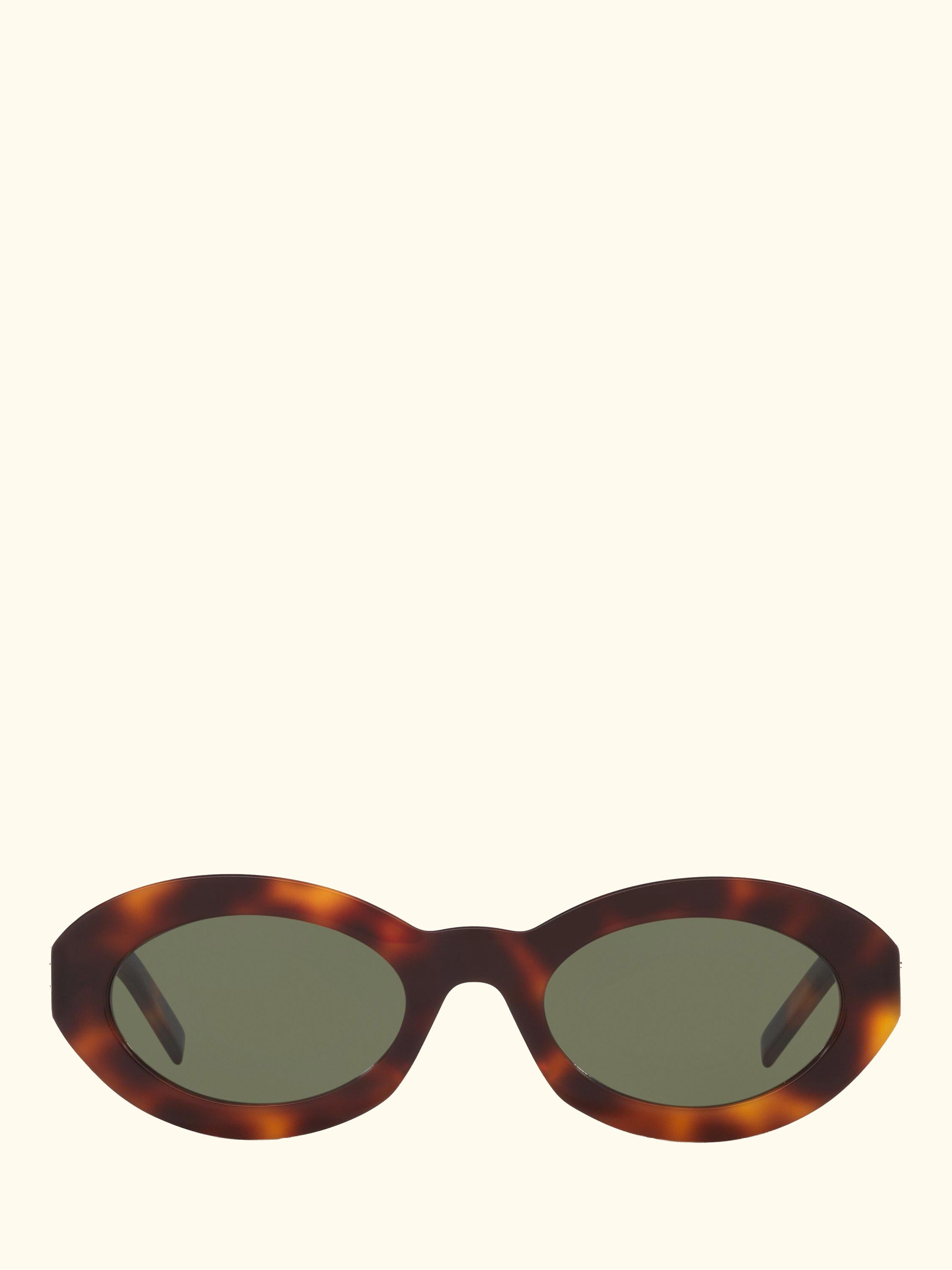 YS000585 Women's Oval Sunglasses, Tortoise/Green