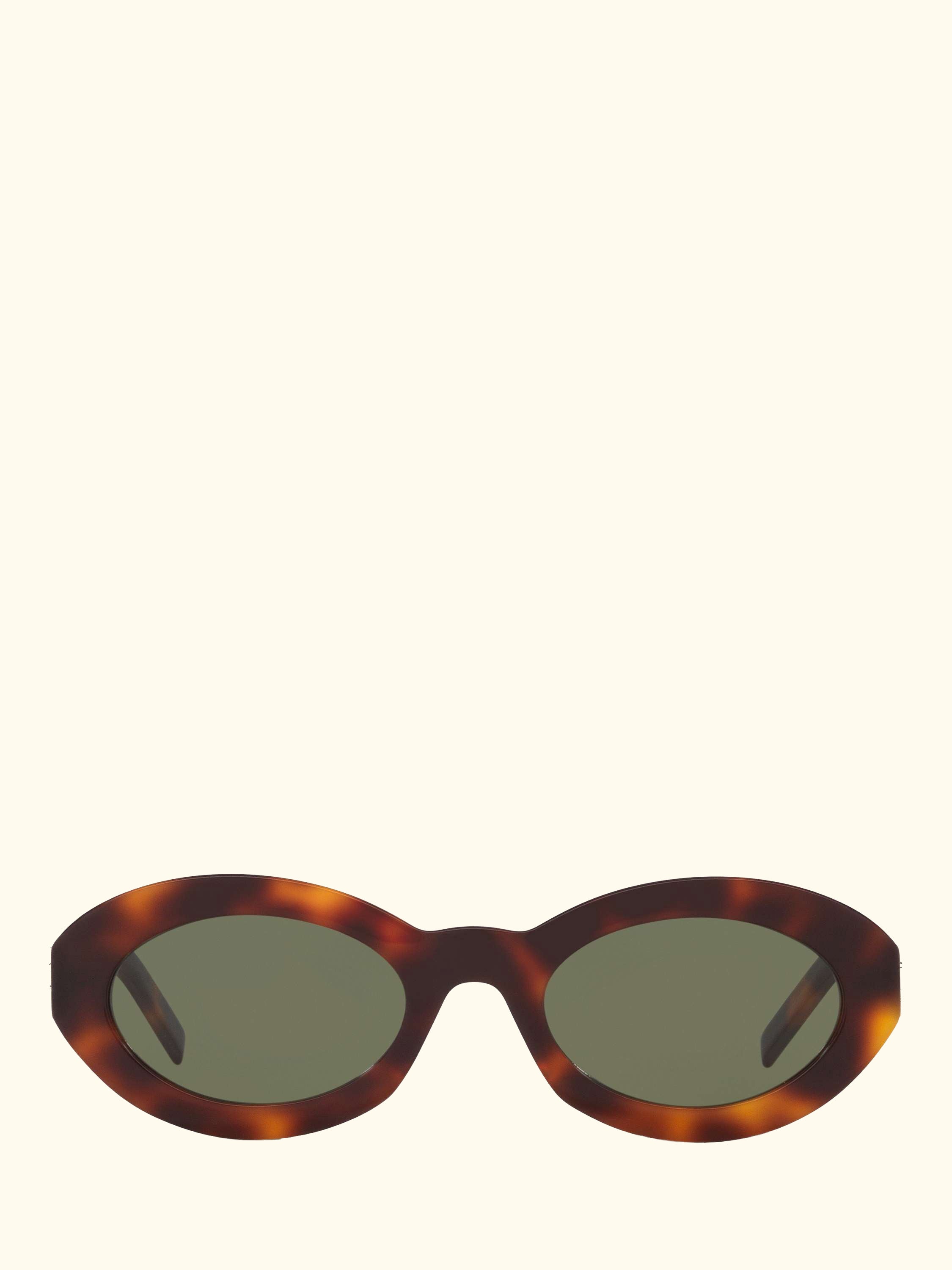 YS000585 Women's Oval Sunglasses, Tortoise/Green