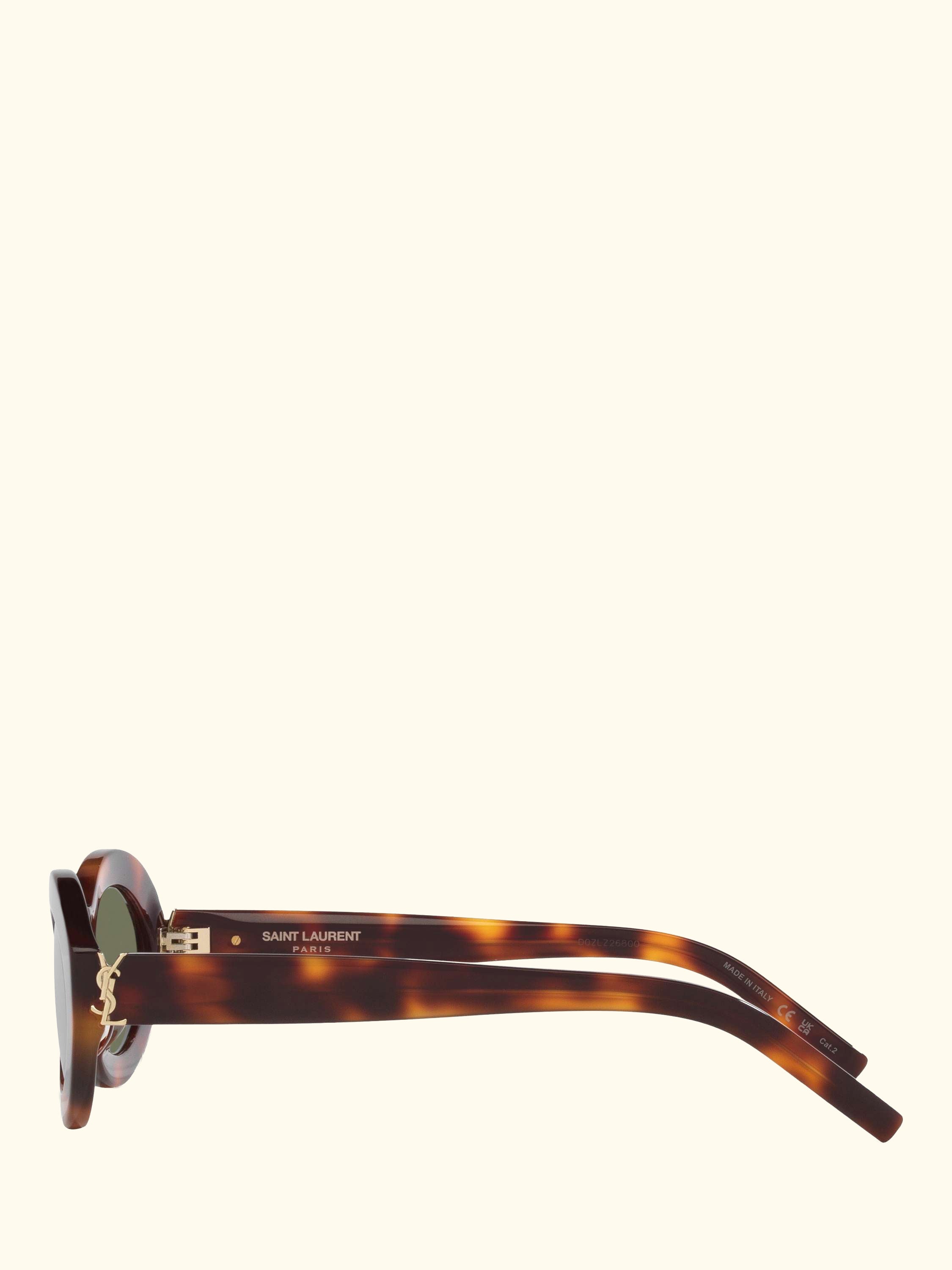 YS000585 Women's Oval Sunglasses, Tortoise/Green