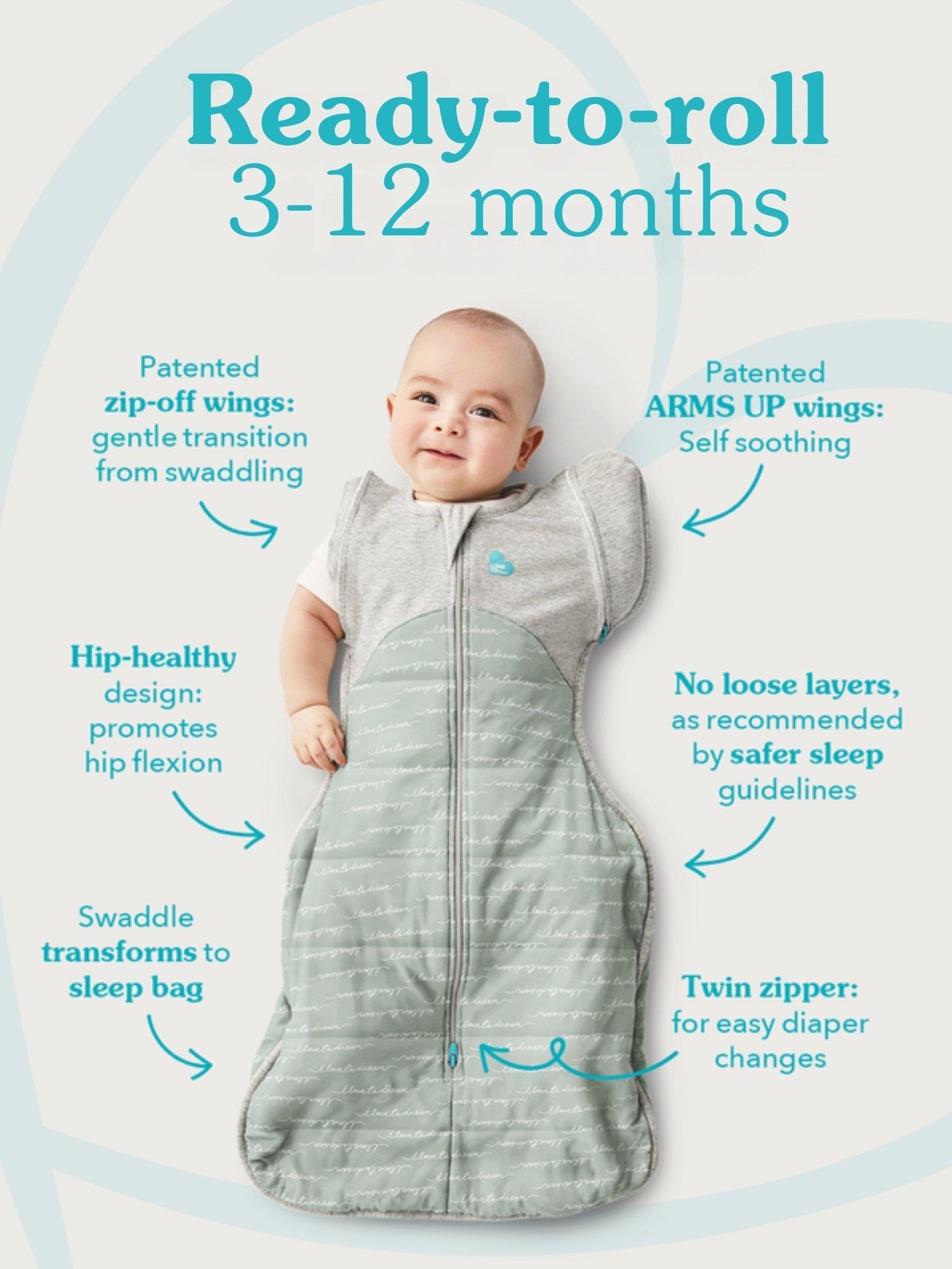 Swaddle Up Transition Baby Sleeping Bag, 2.5 Tog, Rainbow