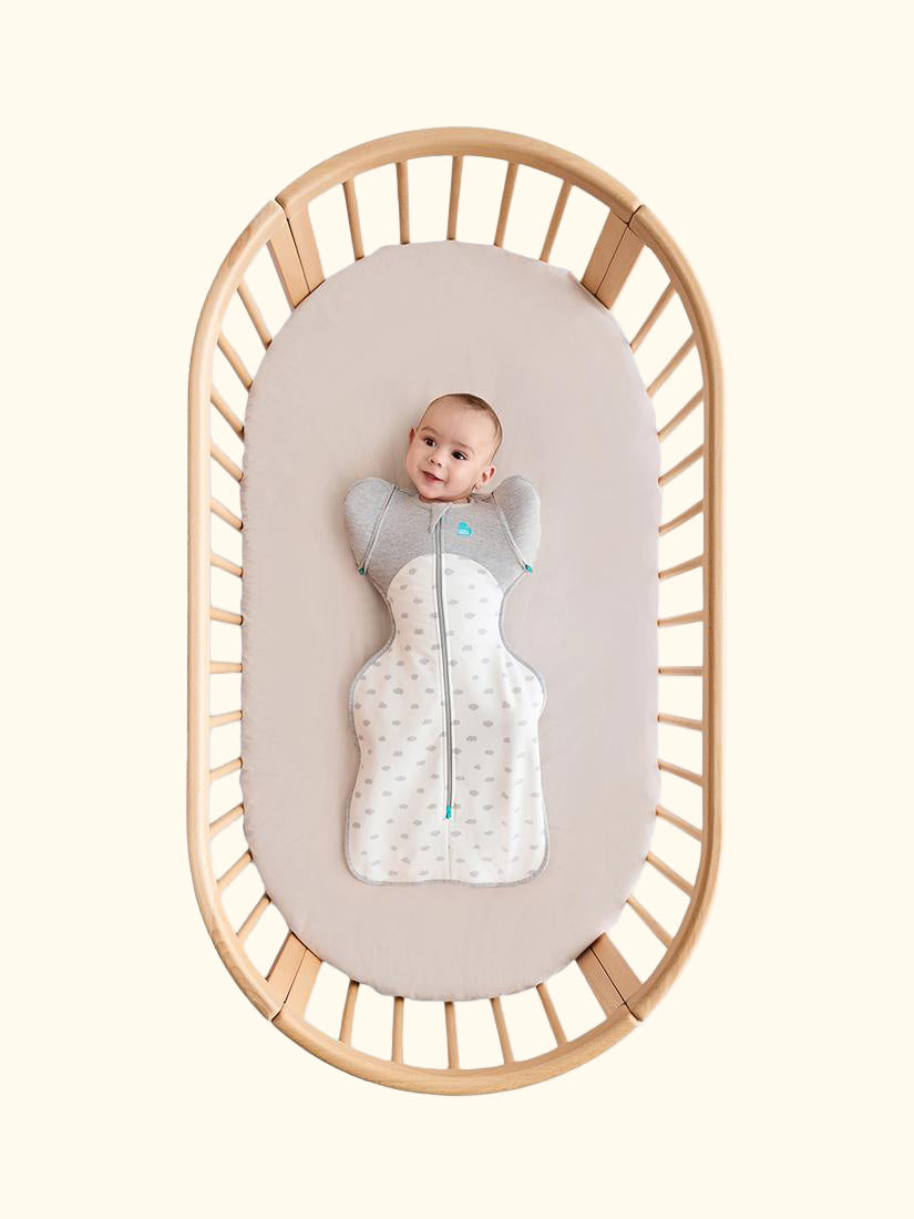 All Seasons Swaddle Up Transition Baby Sleeping Bag, 1.5 Tog, Cloud White
