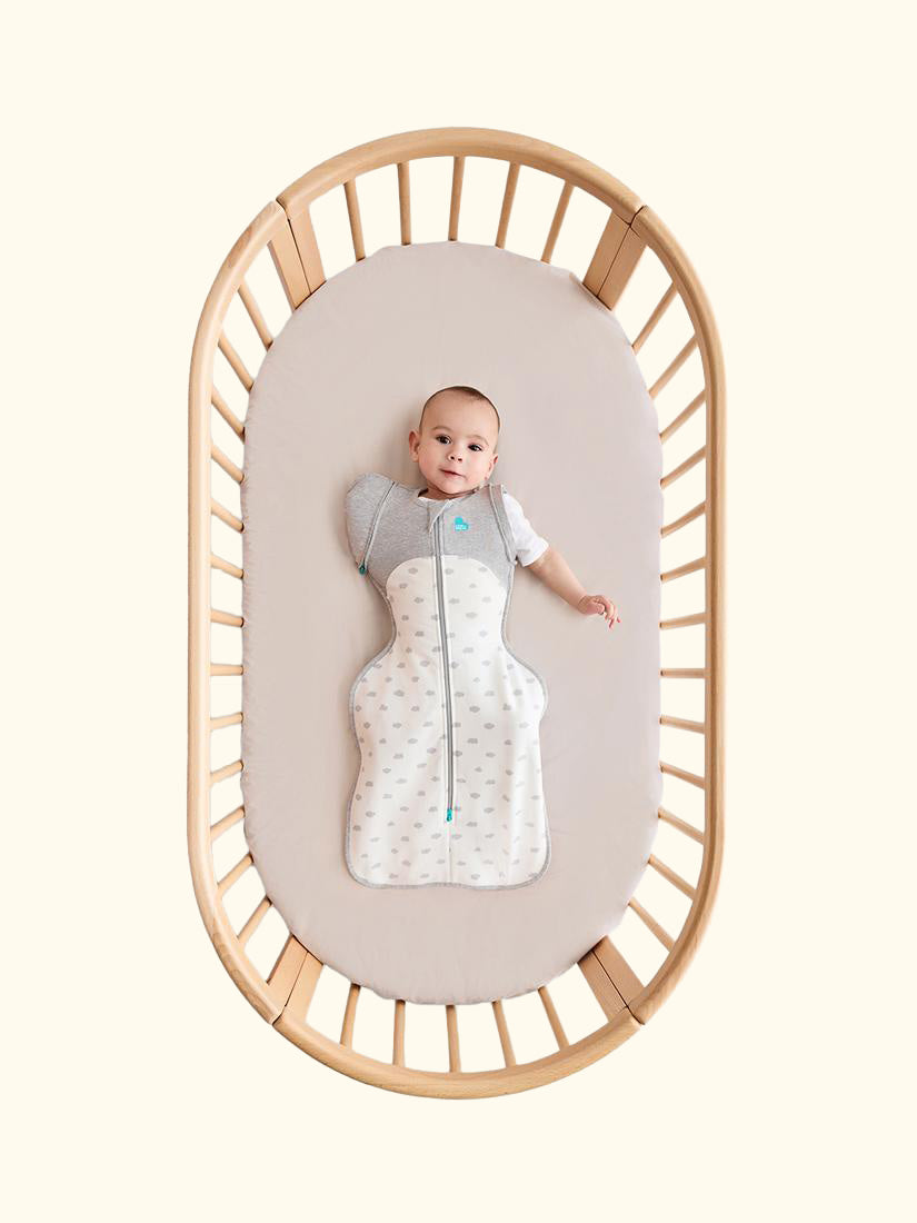 All Seasons Swaddle Up Transition Baby Sleeping Bag, 1.5 Tog, Cloud White