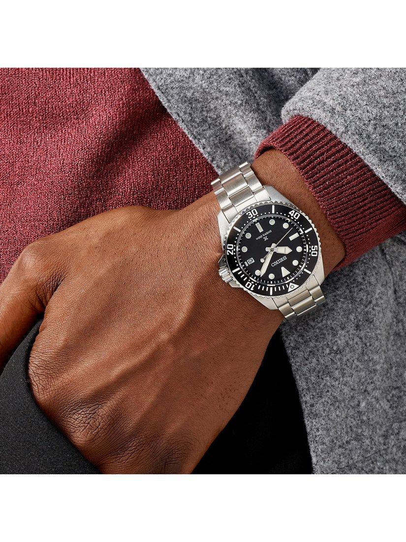 SNE597P1 Men's Prospex Solar Diver's Bracelet Strap Watch, Black