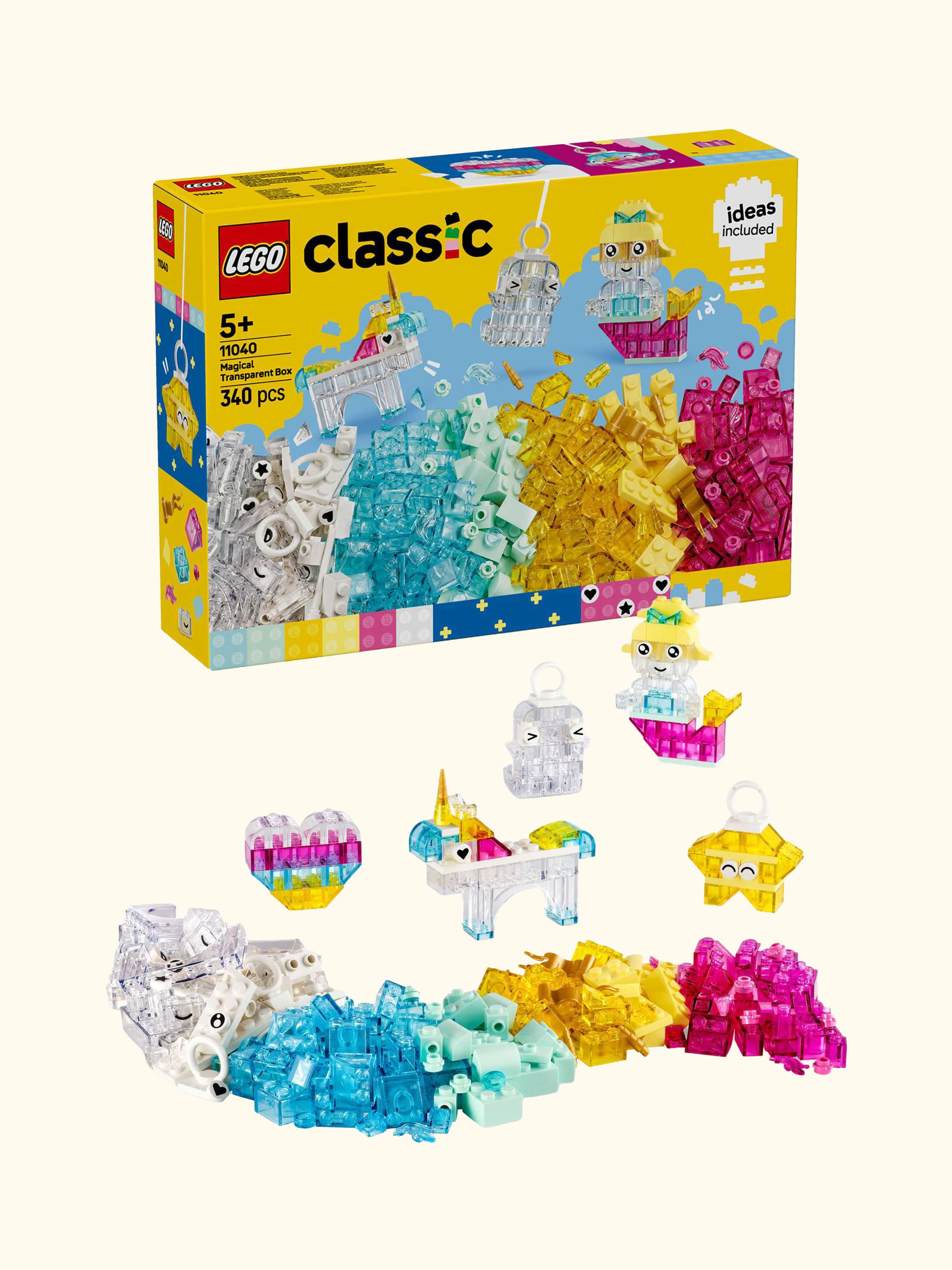 Classic 11040 Magical Transparent Box Colourful Building Bricks Toy
