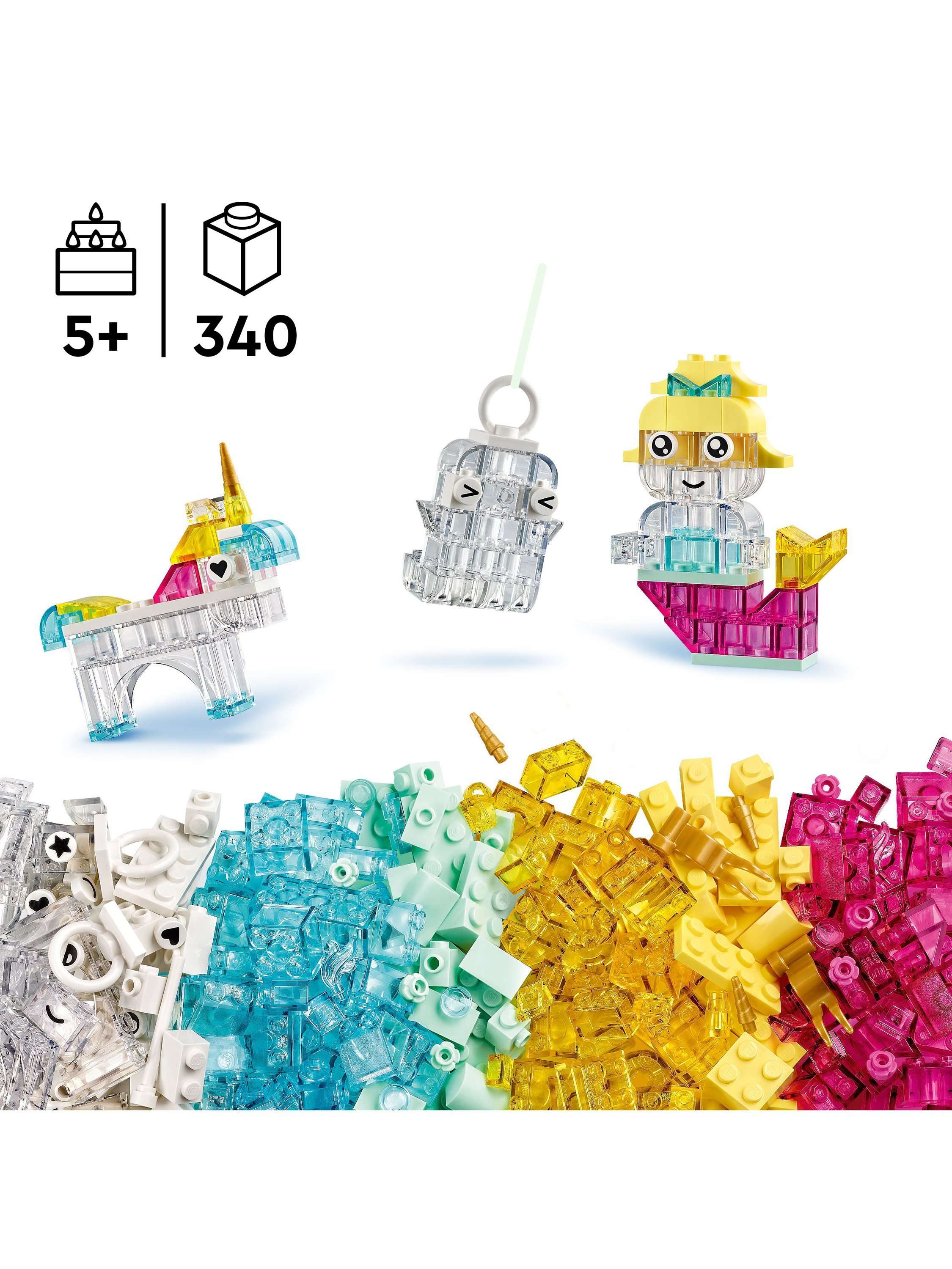 Classic 11040 Magical Transparent Box Colourful Building Bricks Toy