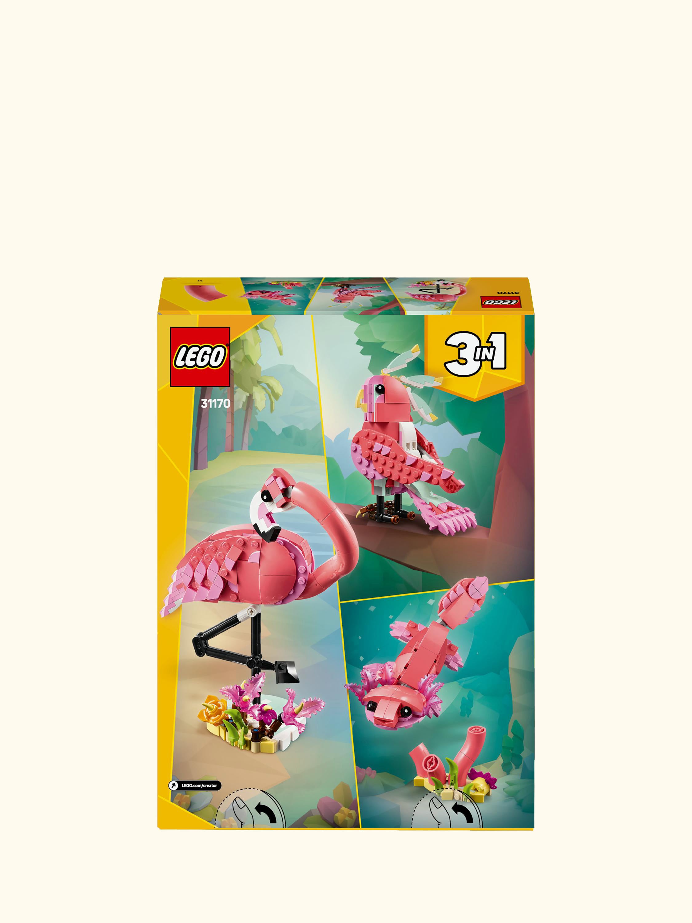 Creator 3in1 Wild Animals: Pink Flamingo Set 31170