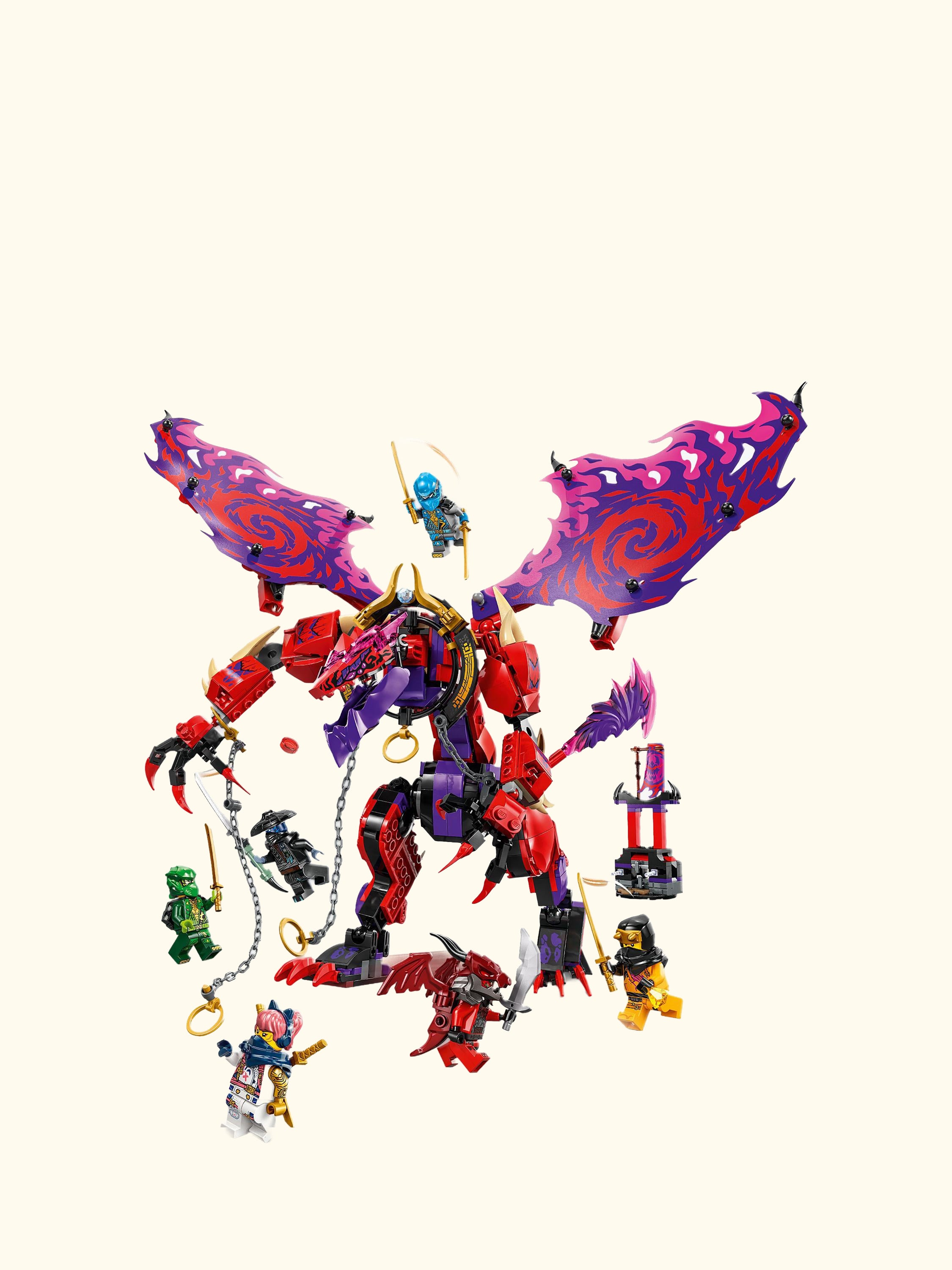 Ninjago 71832 Thunderfang Dragon of Chaos Ninja Toy Set