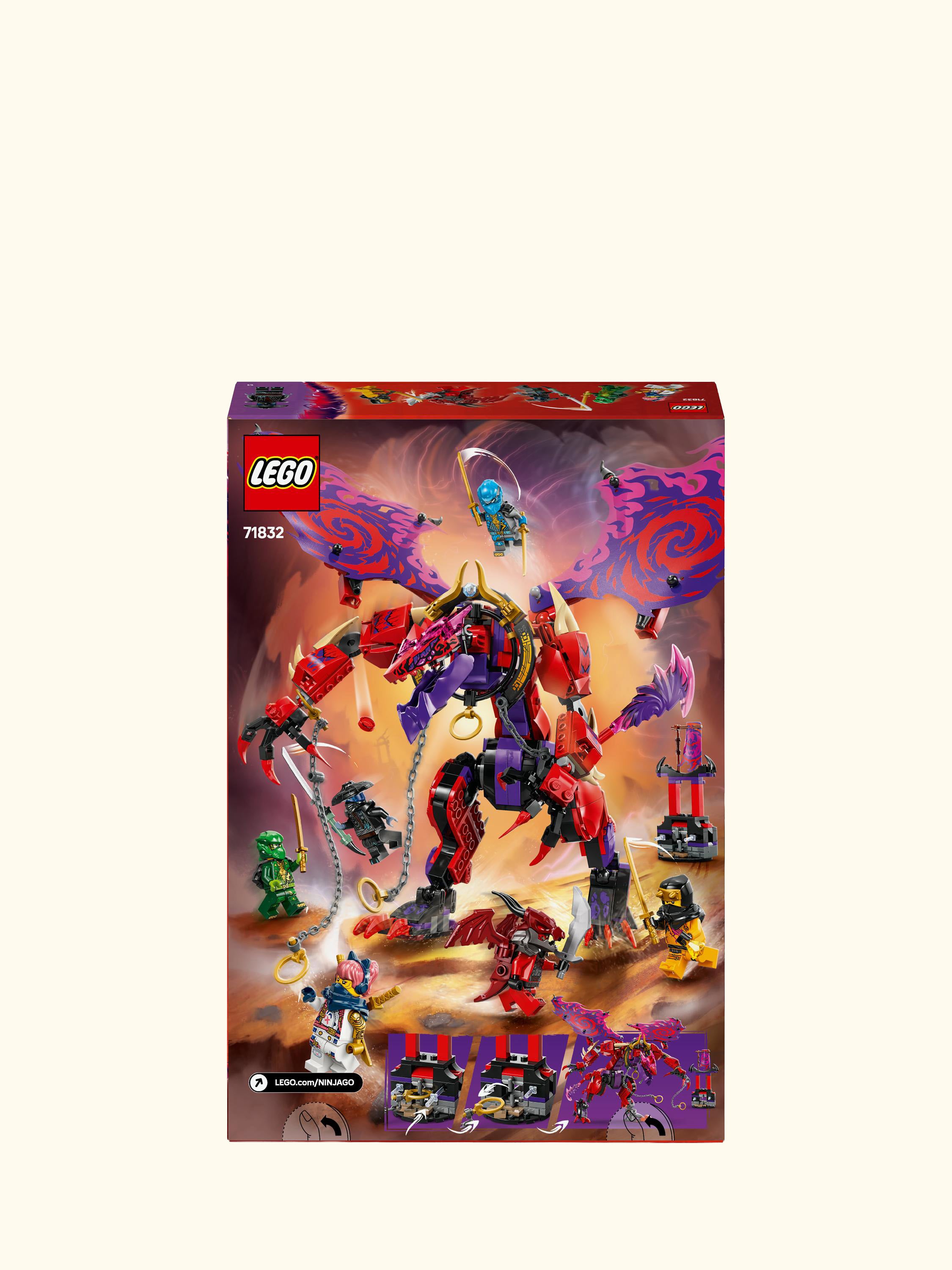 Ninjago 71832 Thunderfang Dragon of Chaos Ninja Toy Set