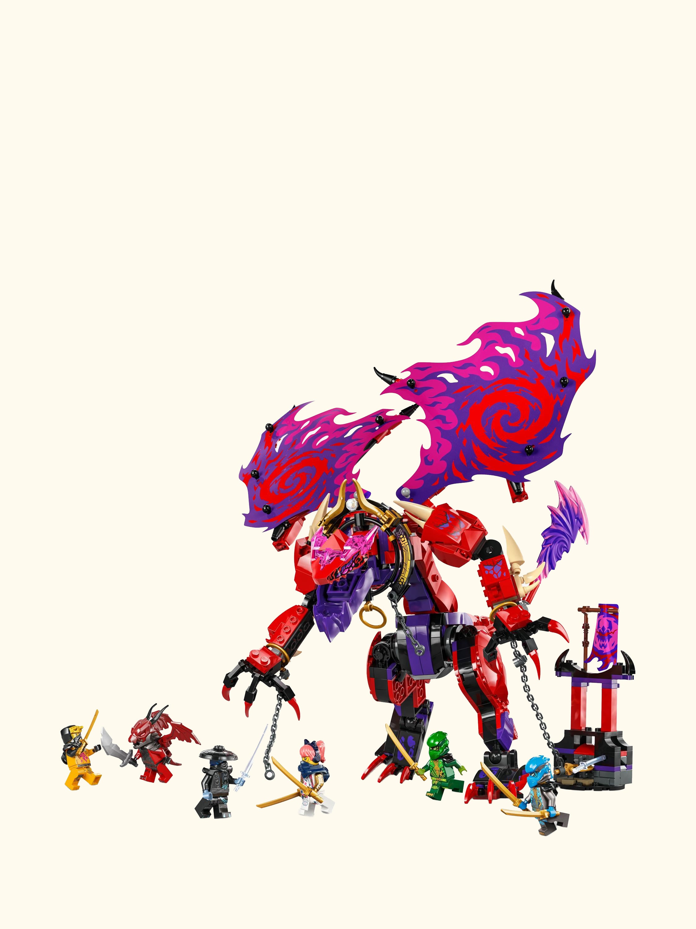 Ninjago 71832 Thunderfang Dragon of Chaos Ninja Toy Set