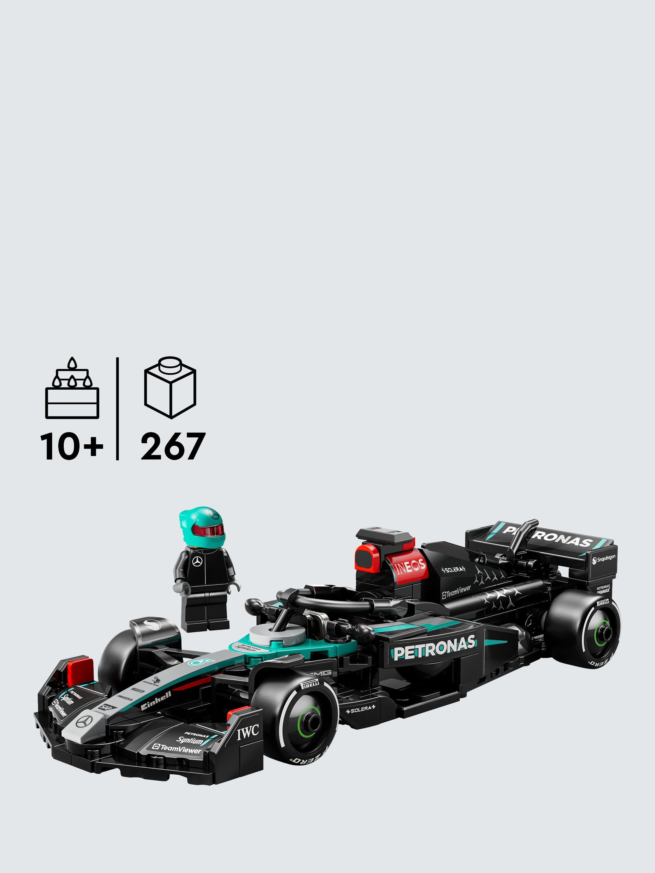 Speed Champions 77244 Mercedes-AMG PETRONAS F1 Team W15 E Performance Race Car Set